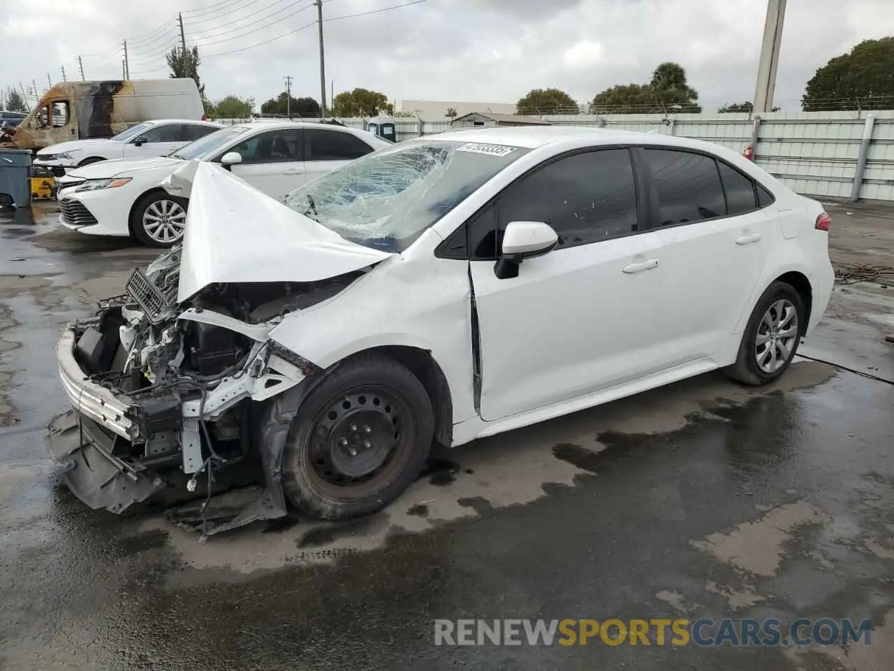 1 fotografías del automóvil dañado 5YFEPMAE3NP275152 TOYOTA COROLLA 2022