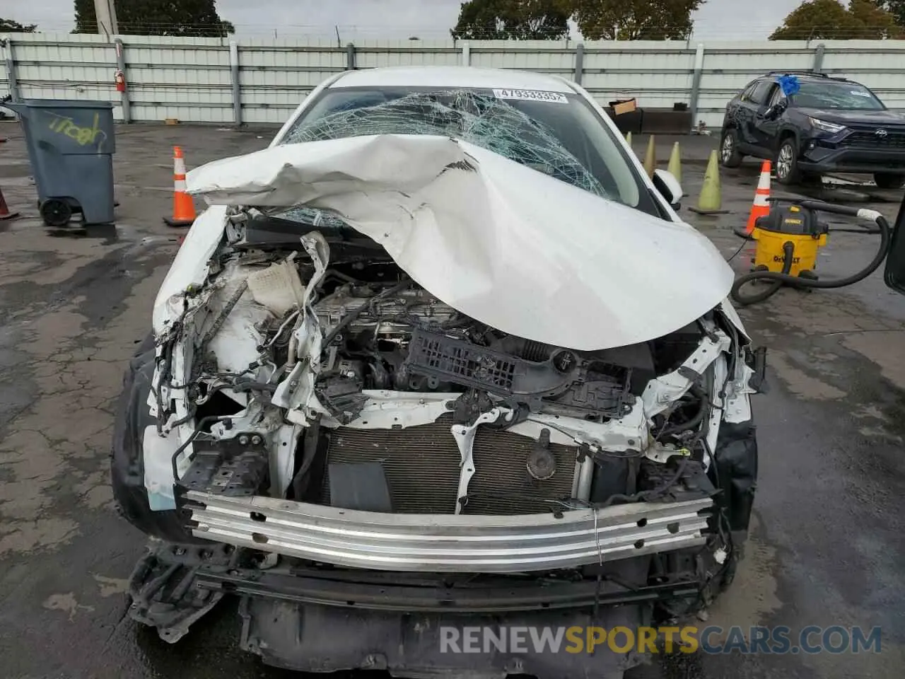 5 fotografías del automóvil dañado 5YFEPMAE3NP275152 TOYOTA COROLLA 2022