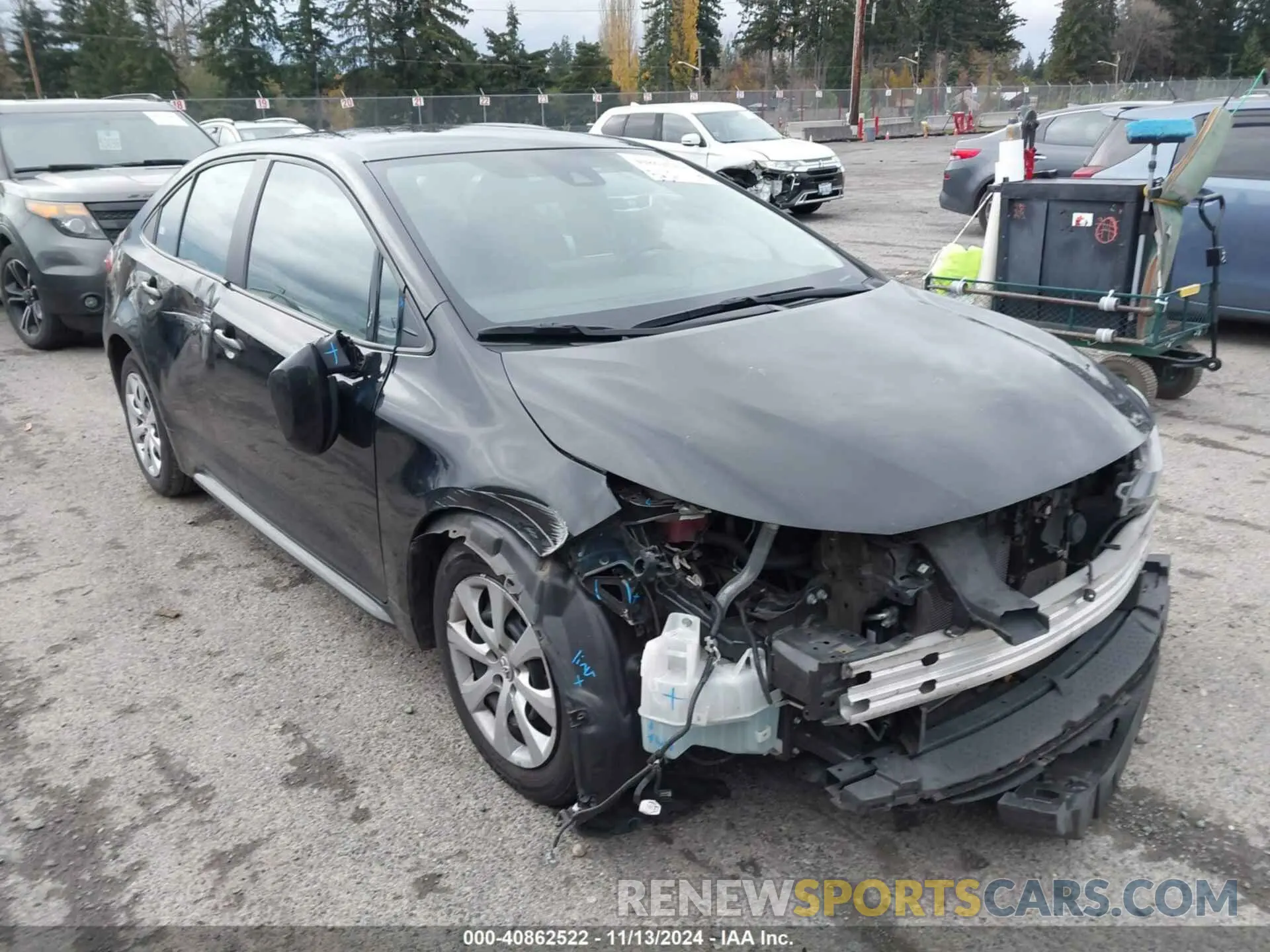 1 fotografías del automóvil dañado 5YFEPMAE3NP287110 TOYOTA COROLLA 2022