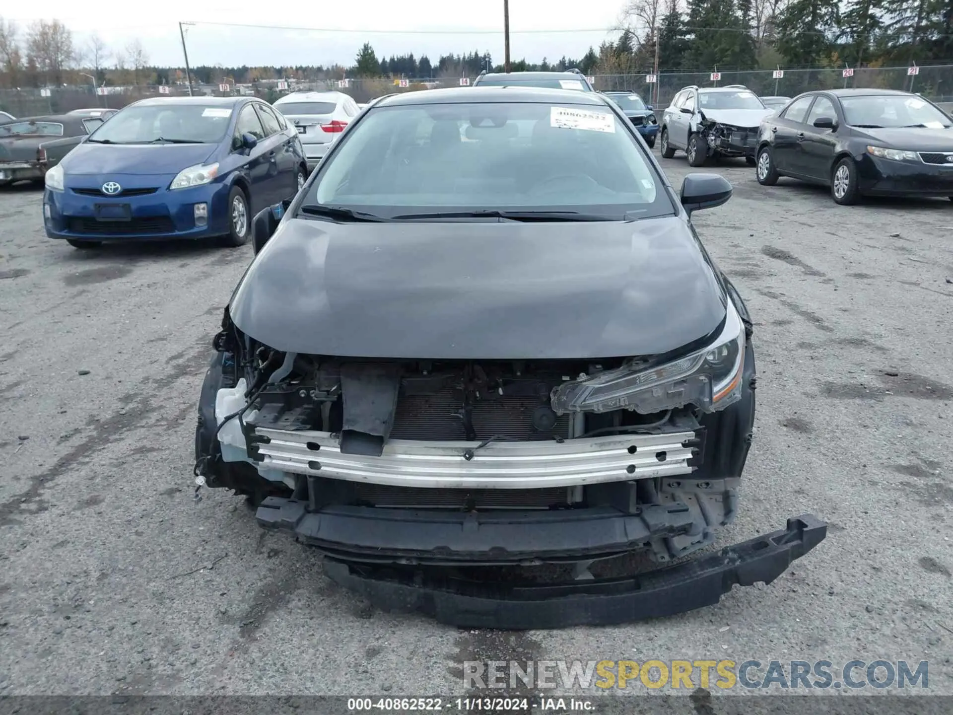 13 fotografías del automóvil dañado 5YFEPMAE3NP287110 TOYOTA COROLLA 2022