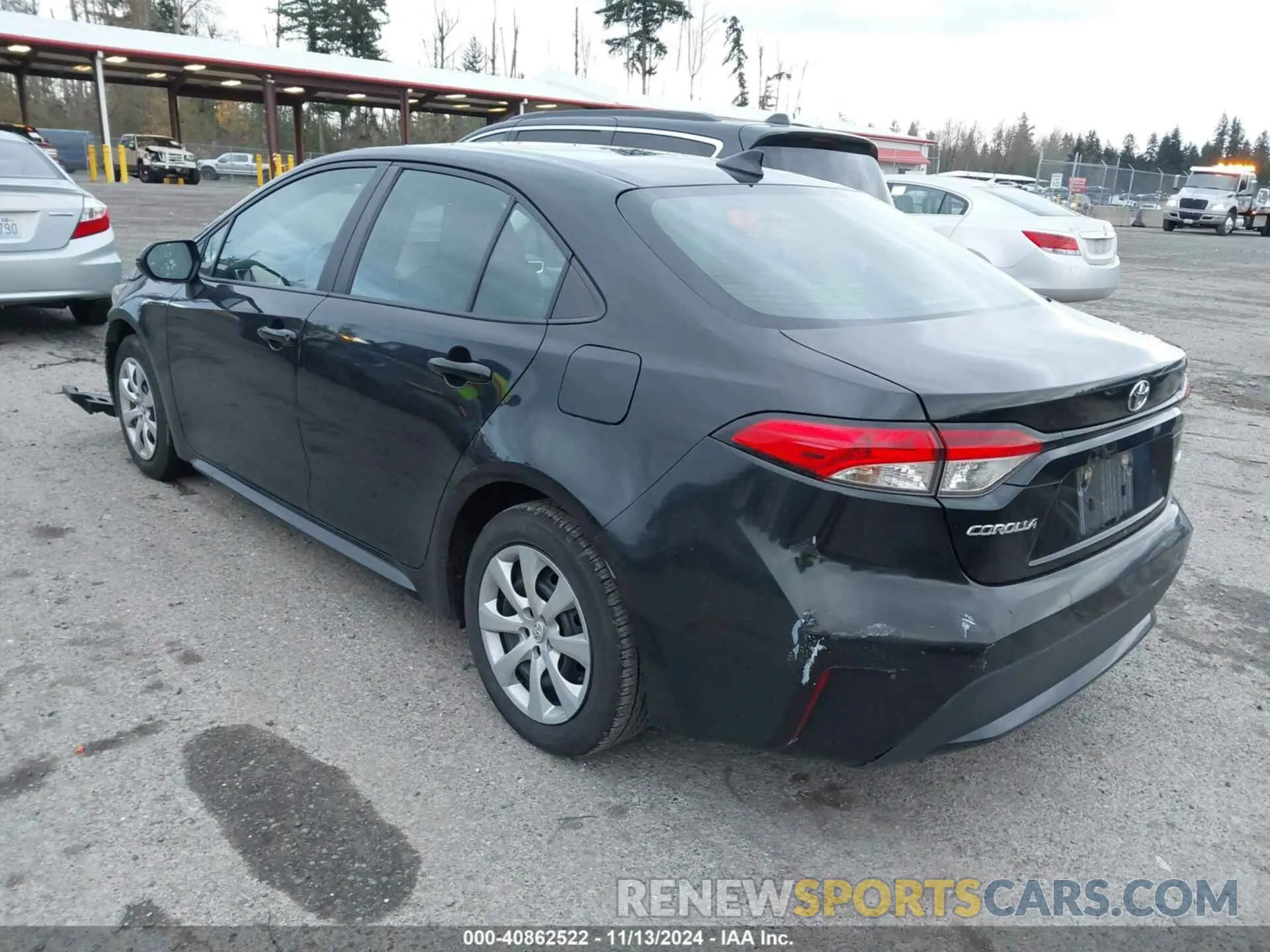 3 fotografías del automóvil dañado 5YFEPMAE3NP287110 TOYOTA COROLLA 2022