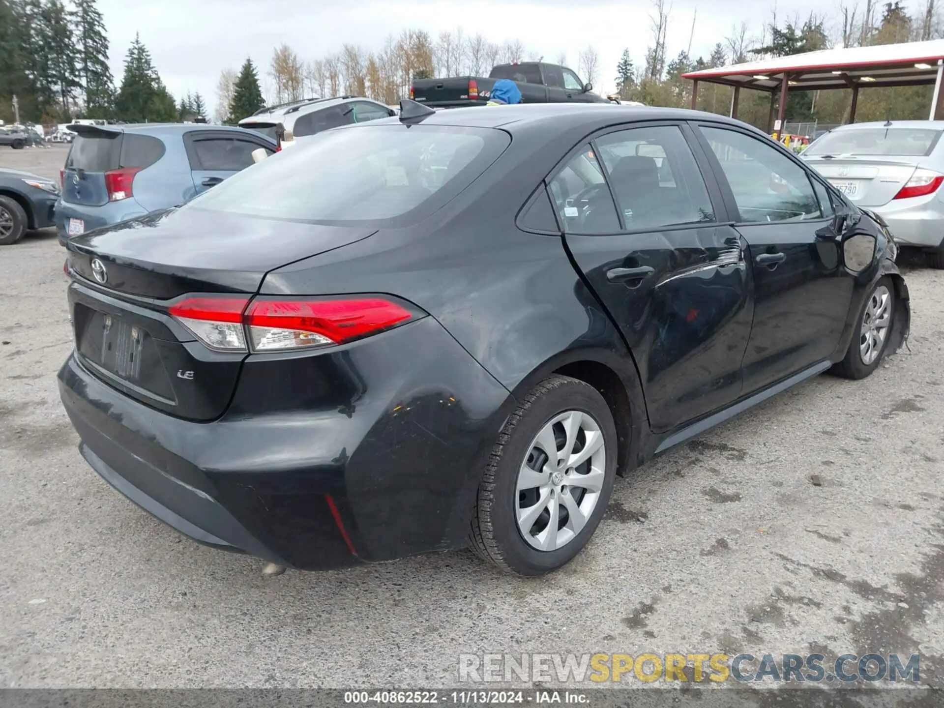 4 fotografías del automóvil dañado 5YFEPMAE3NP287110 TOYOTA COROLLA 2022