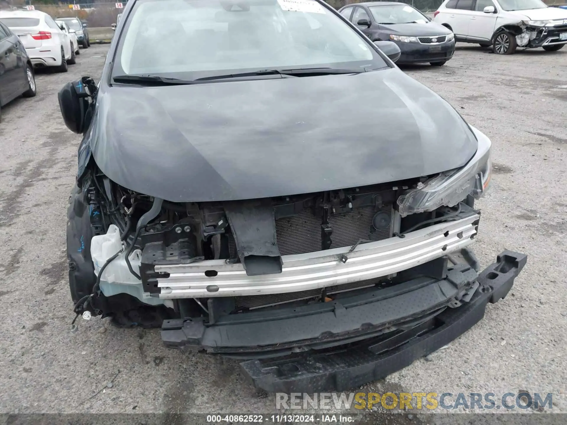 6 fotografías del automóvil dañado 5YFEPMAE3NP287110 TOYOTA COROLLA 2022