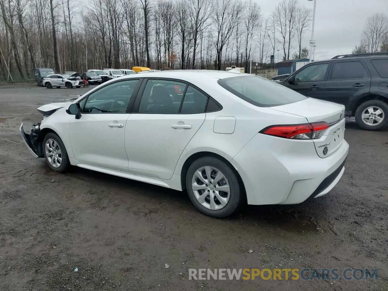 2 fotografías del automóvil dañado 5YFEPMAE3NP292114 TOYOTA COROLLA 2022