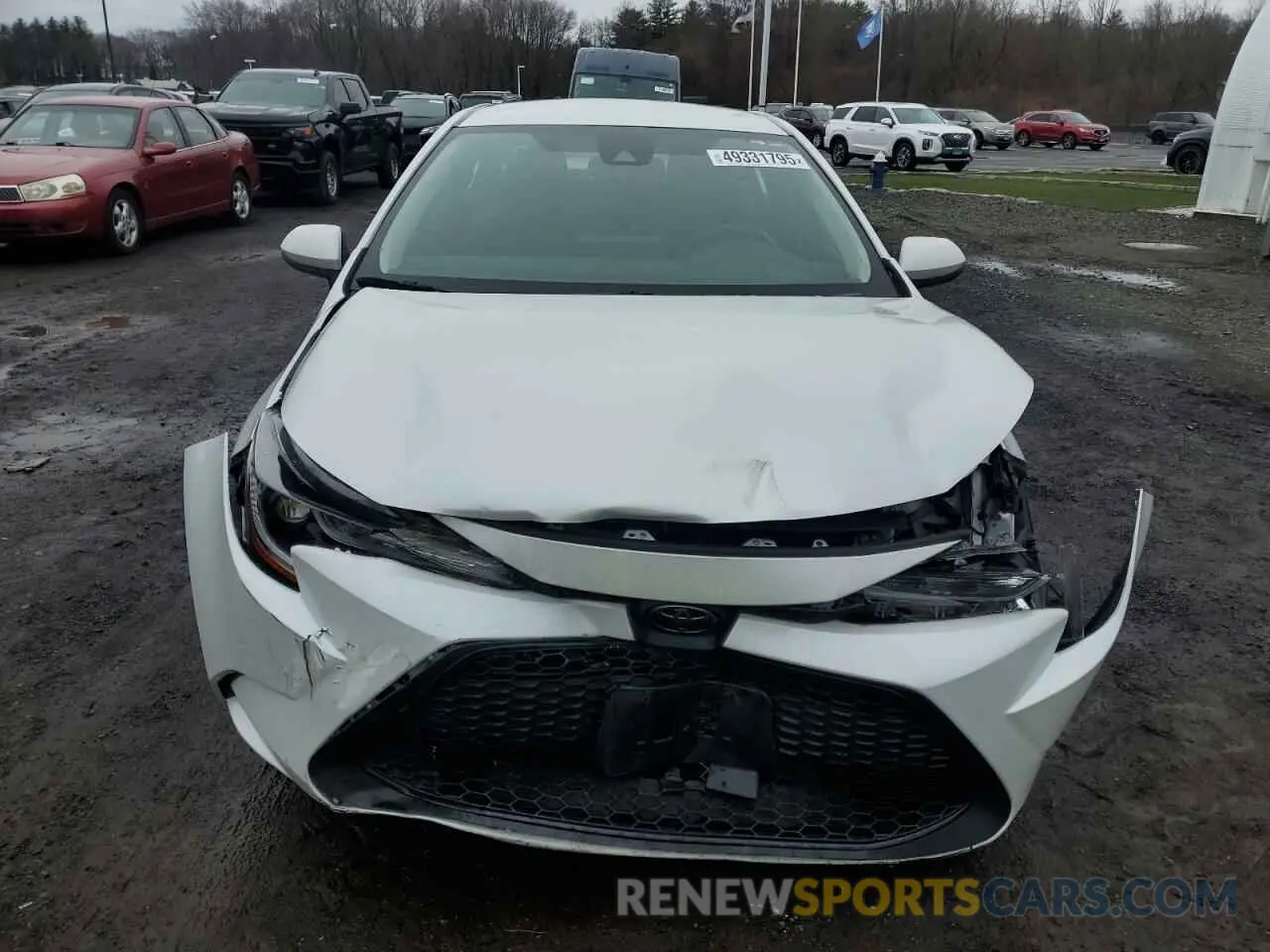 5 fotografías del automóvil dañado 5YFEPMAE3NP292114 TOYOTA COROLLA 2022
