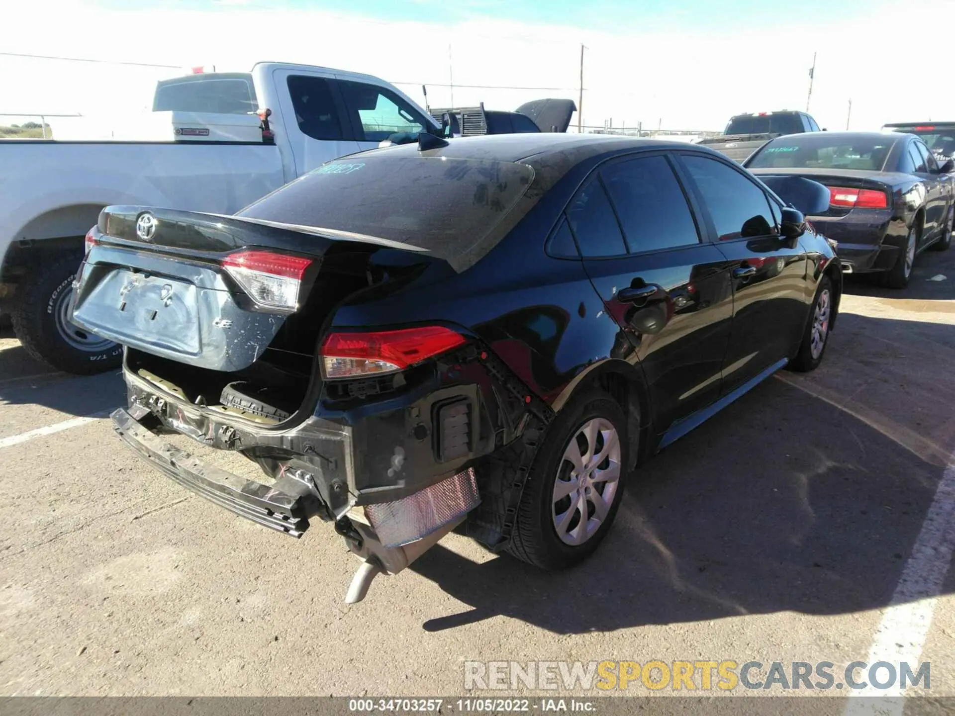 4 fotografías del automóvil dañado 5YFEPMAE3NP320381 TOYOTA COROLLA 2022