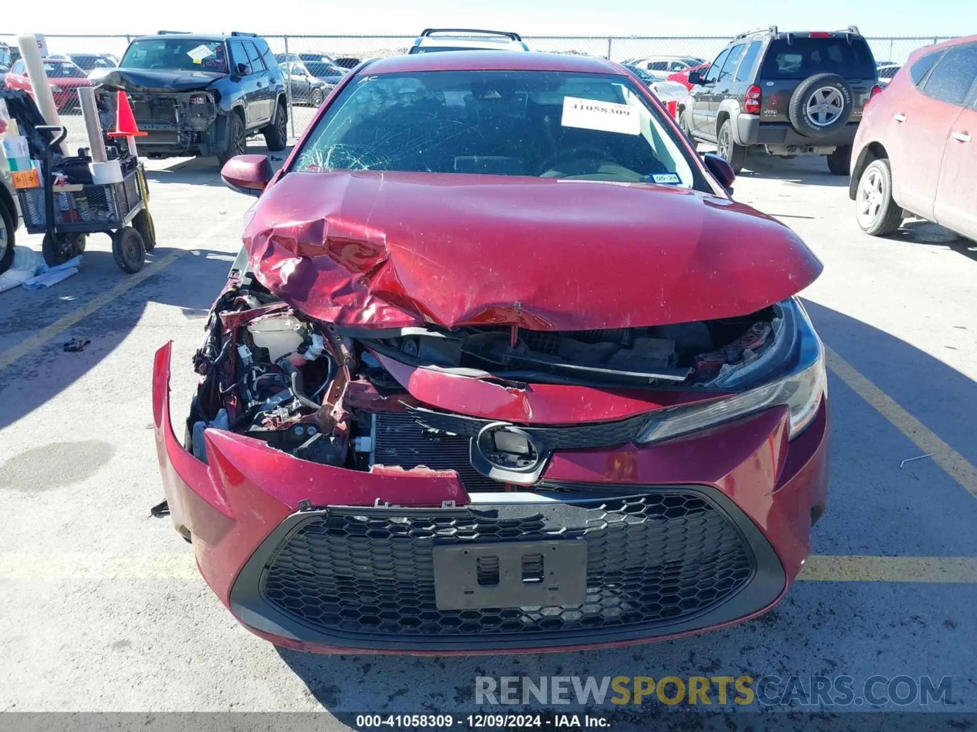 12 fotografías del automóvil dañado 5YFEPMAE3NP333647 TOYOTA COROLLA 2022