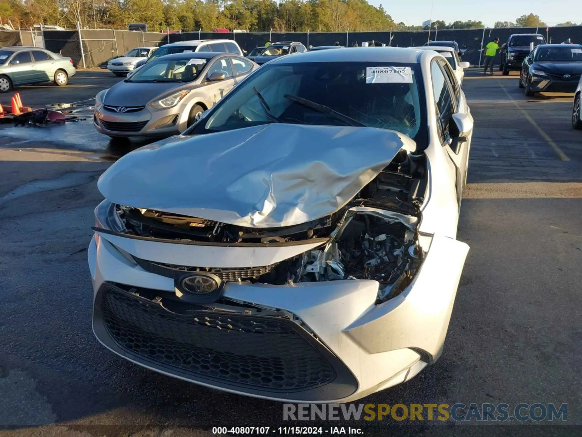 6 fotografías del automóvil dañado 5YFEPMAE3NP338427 TOYOTA COROLLA 2022
