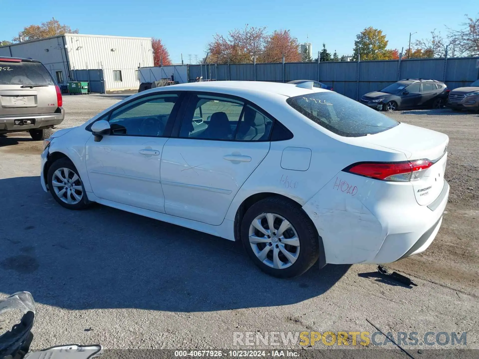 3 fotografías del automóvil dañado 5YFEPMAE3NP349010 TOYOTA COROLLA 2022