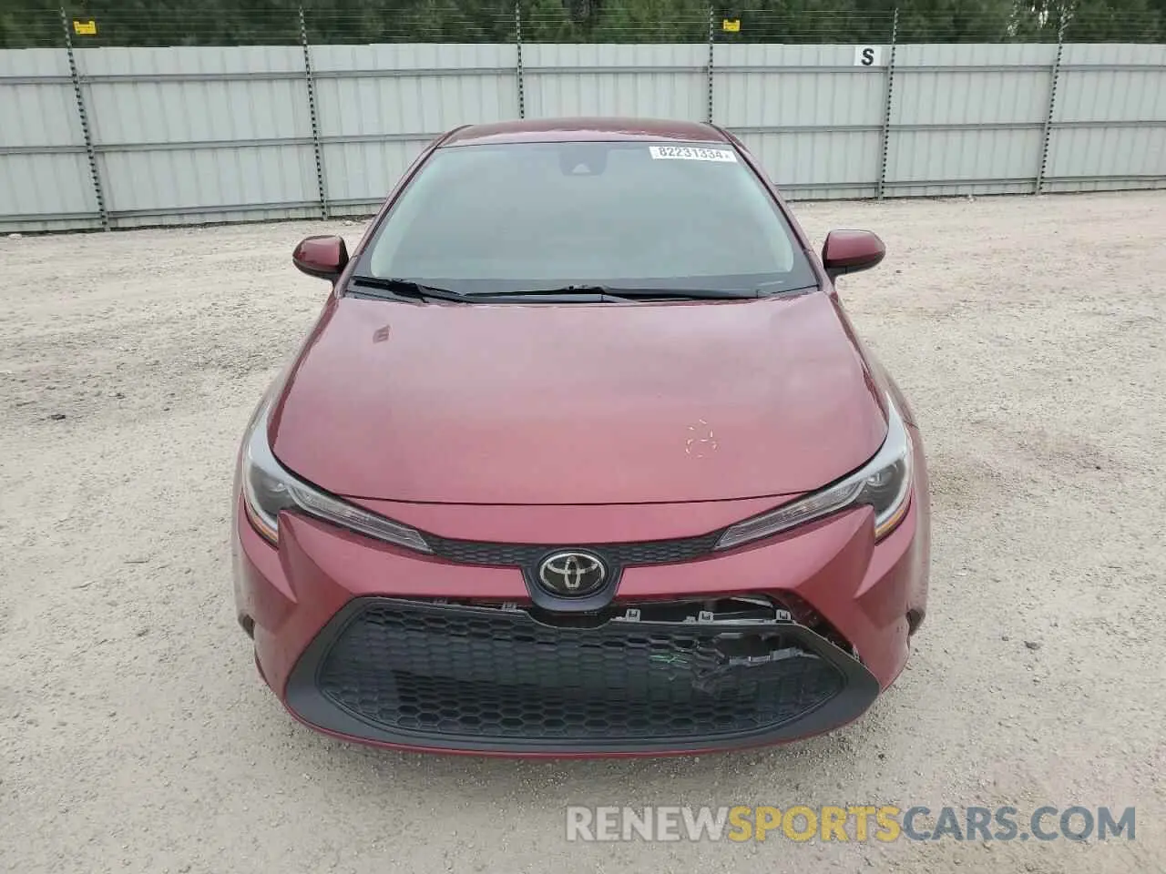 5 fotografías del automóvil dañado 5YFEPMAE3NP388891 TOYOTA COROLLA 2022