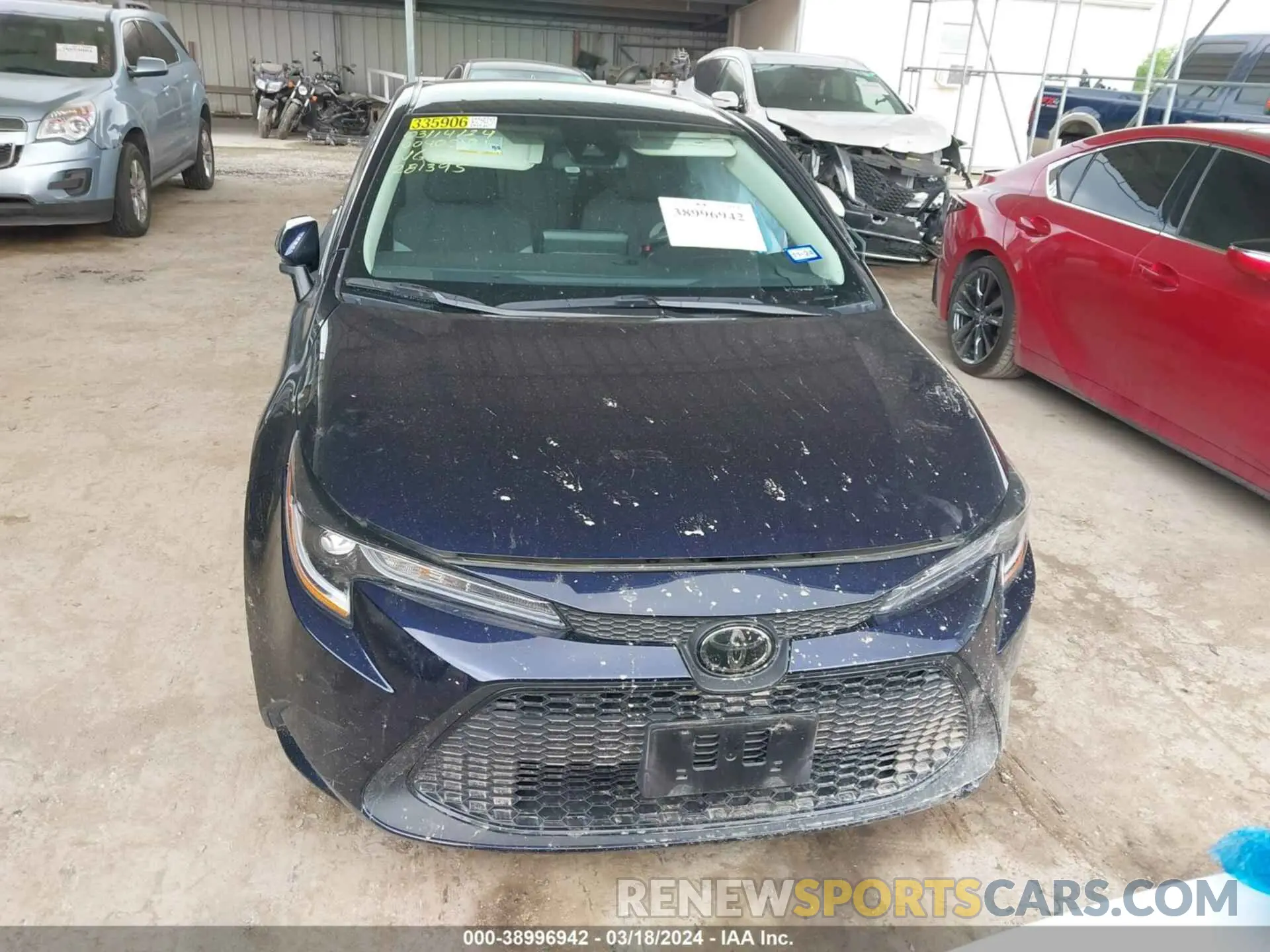 11 fotografías del automóvil dañado 5YFEPMAE4NP281395 TOYOTA COROLLA 2022