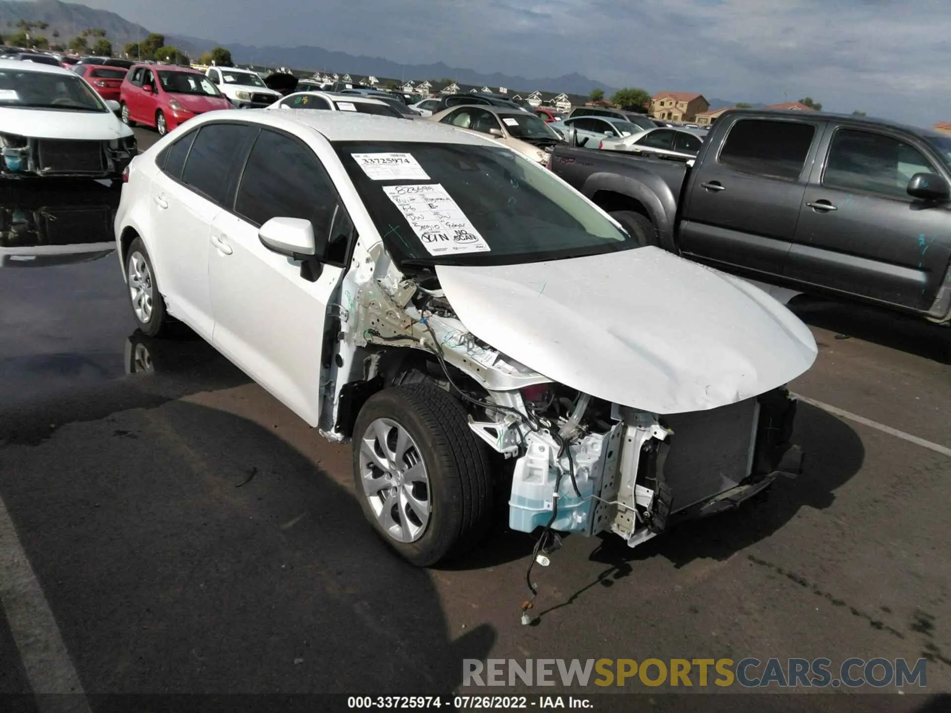 1 fotografías del automóvil dañado 5YFEPMAE4NP282644 TOYOTA COROLLA 2022