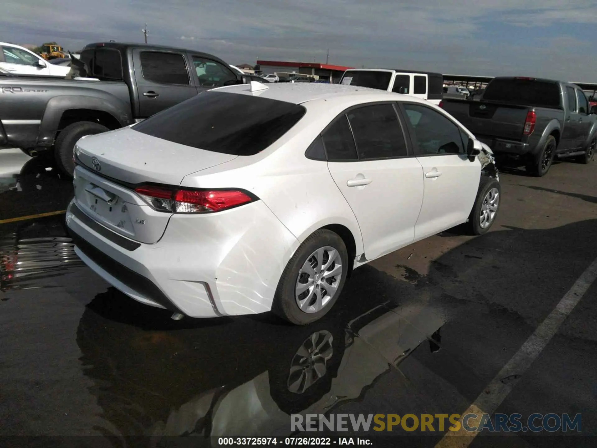 4 fotografías del automóvil dañado 5YFEPMAE4NP282644 TOYOTA COROLLA 2022