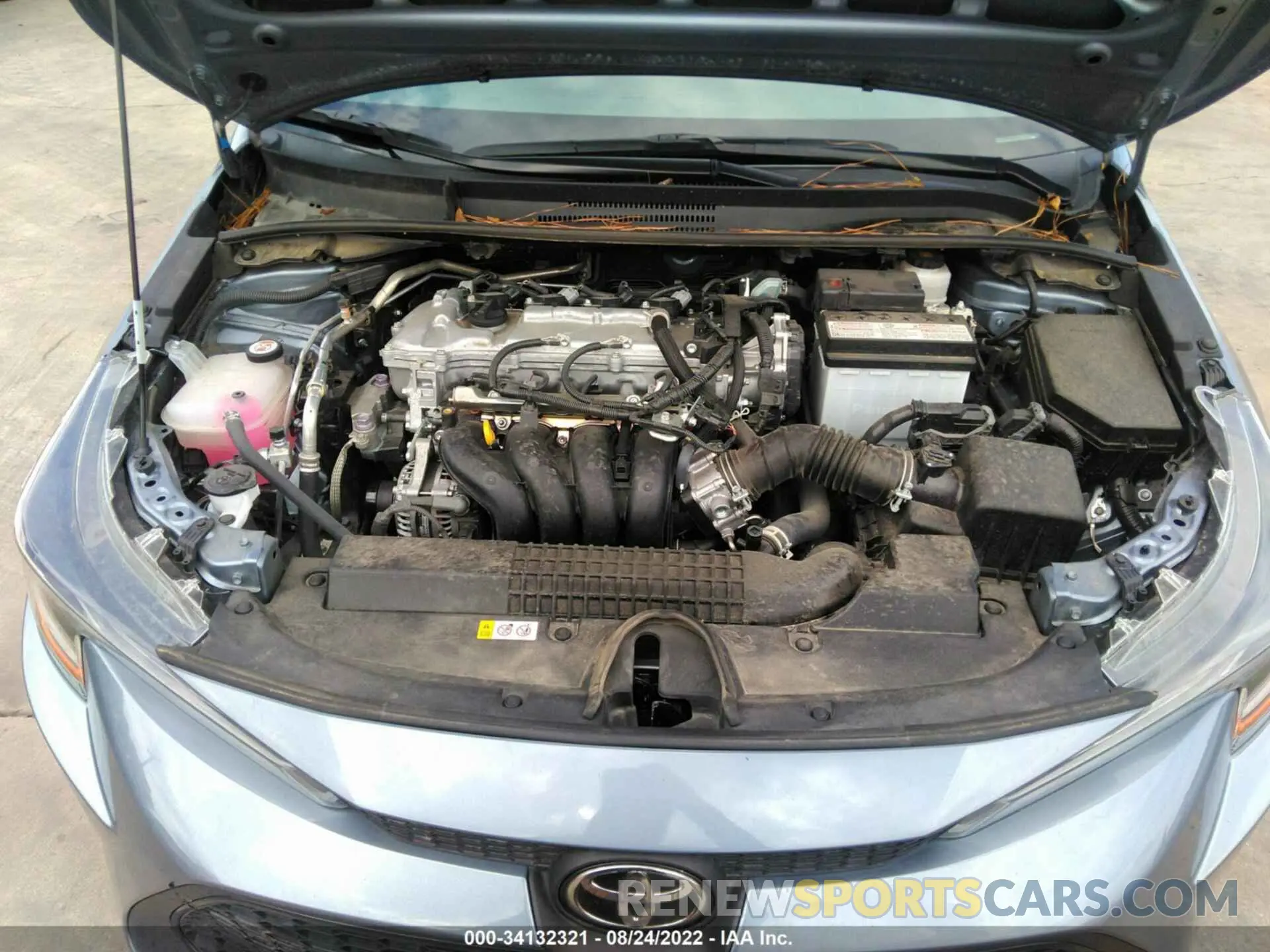 10 fotografías del automóvil dañado 5YFEPMAE4NP284152 TOYOTA COROLLA 2022