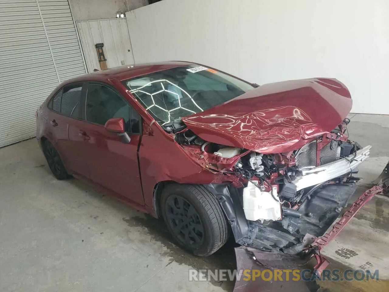 4 fotografías del automóvil dañado 5YFEPMAE4NP288637 TOYOTA COROLLA 2022
