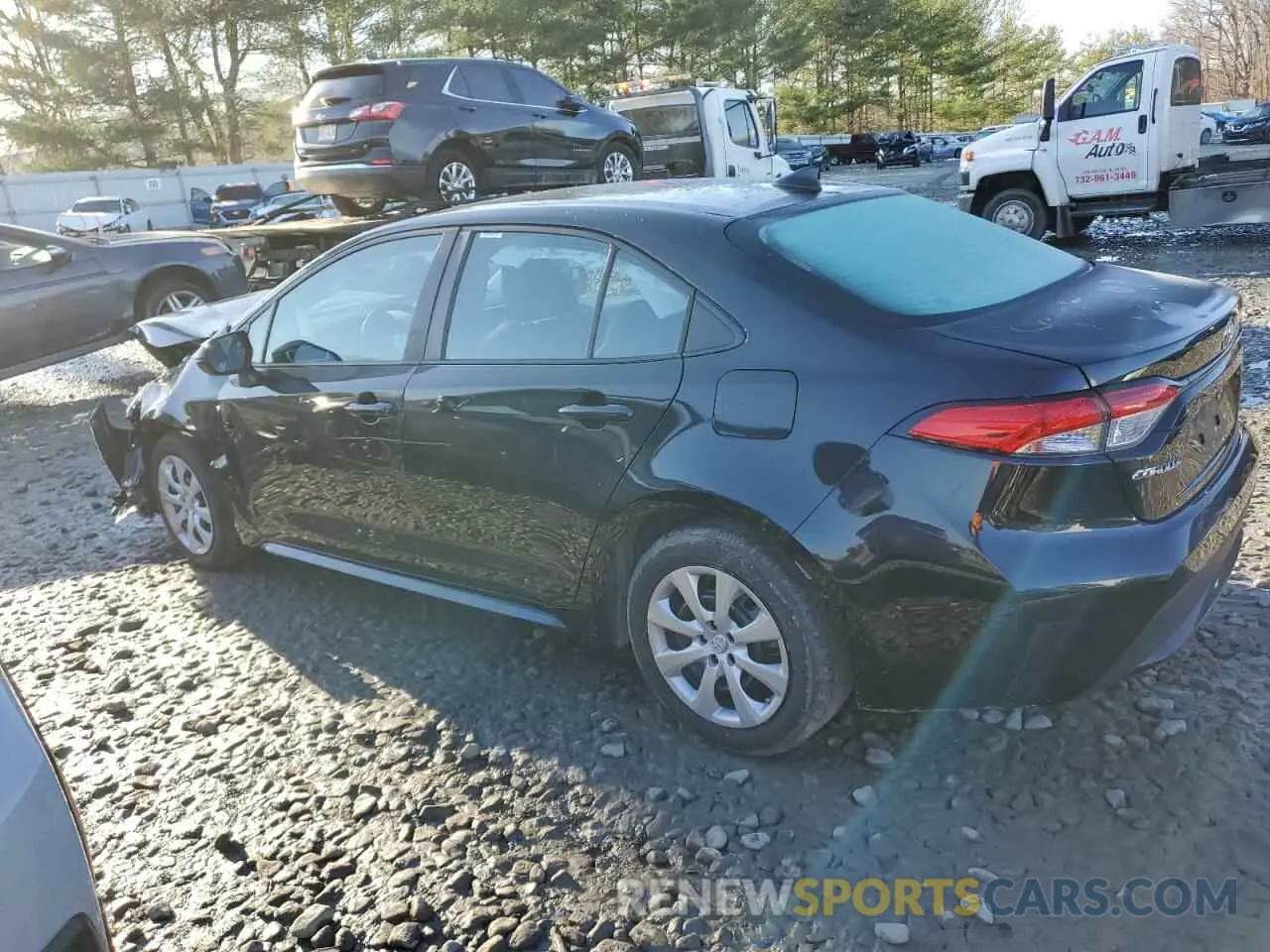 2 fotografías del automóvil dañado 5YFEPMAE4NP288900 TOYOTA COROLLA 2022