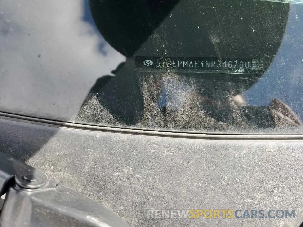 12 fotografías del automóvil dañado 5YFEPMAE4NP316730 TOYOTA COROLLA 2022