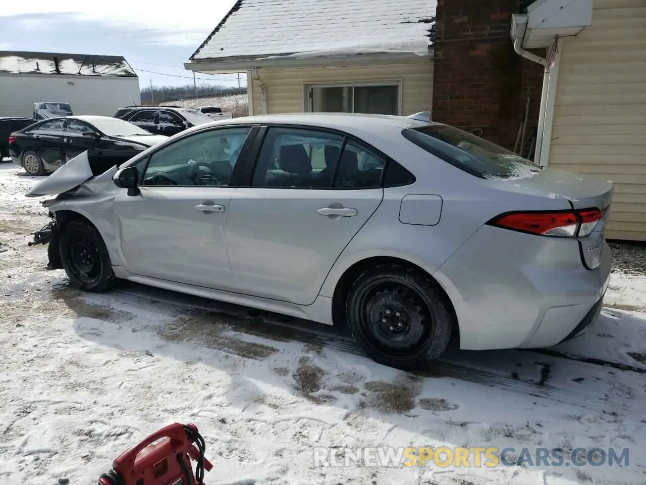2 fotografías del automóvil dañado 5YFEPMAE4NP334158 TOYOTA COROLLA 2022
