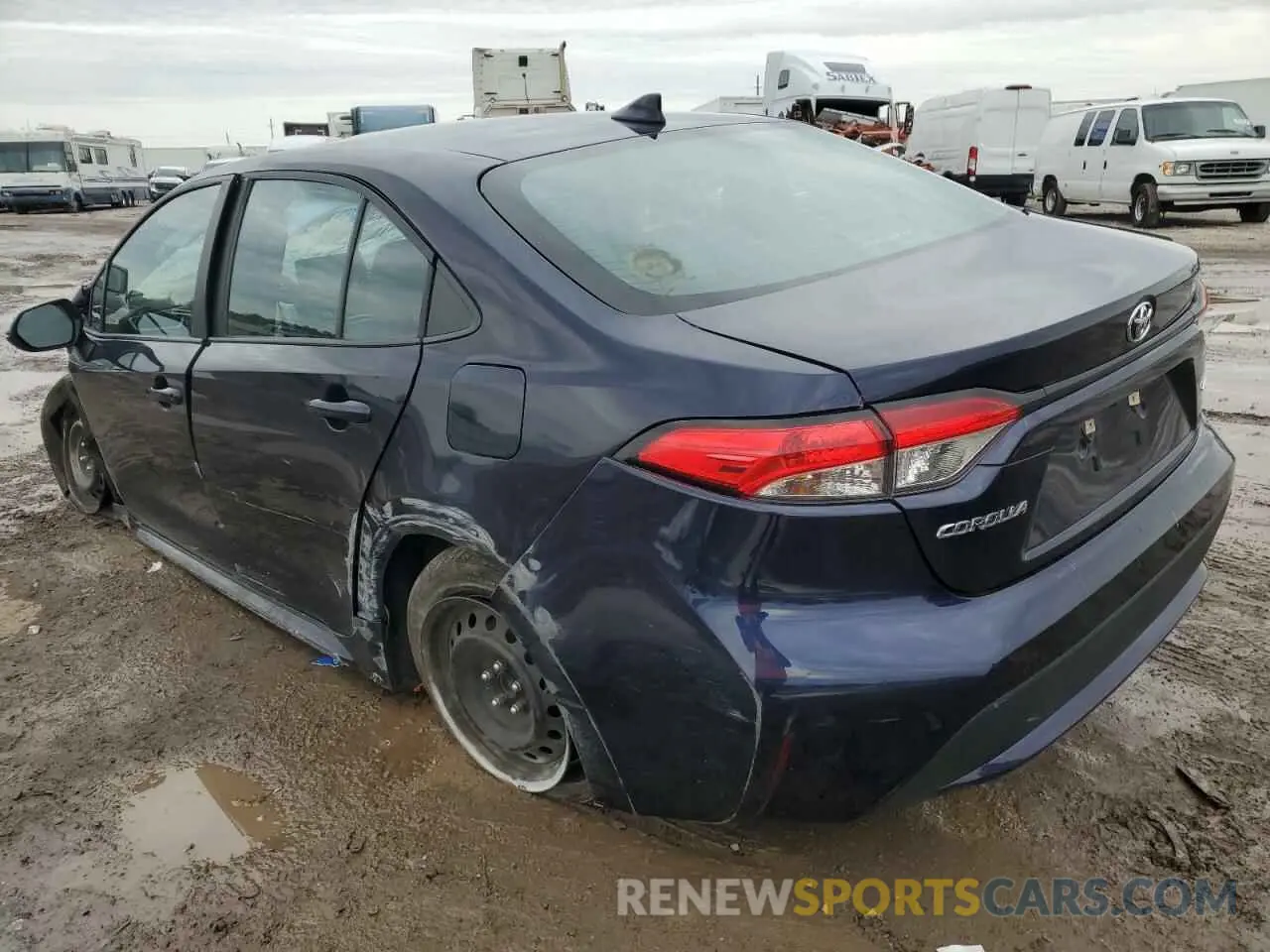2 fotografías del automóvil dañado 5YFEPMAE4NP357018 TOYOTA COROLLA 2022