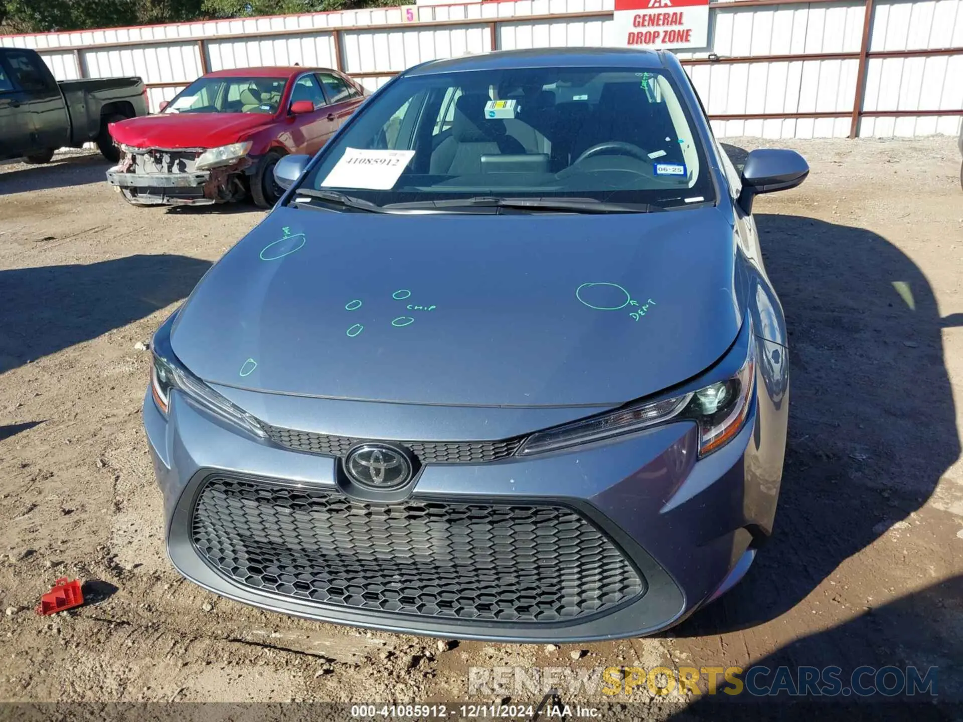12 fotografías del automóvil dañado 5YFEPMAE4NP370240 TOYOTA COROLLA 2022