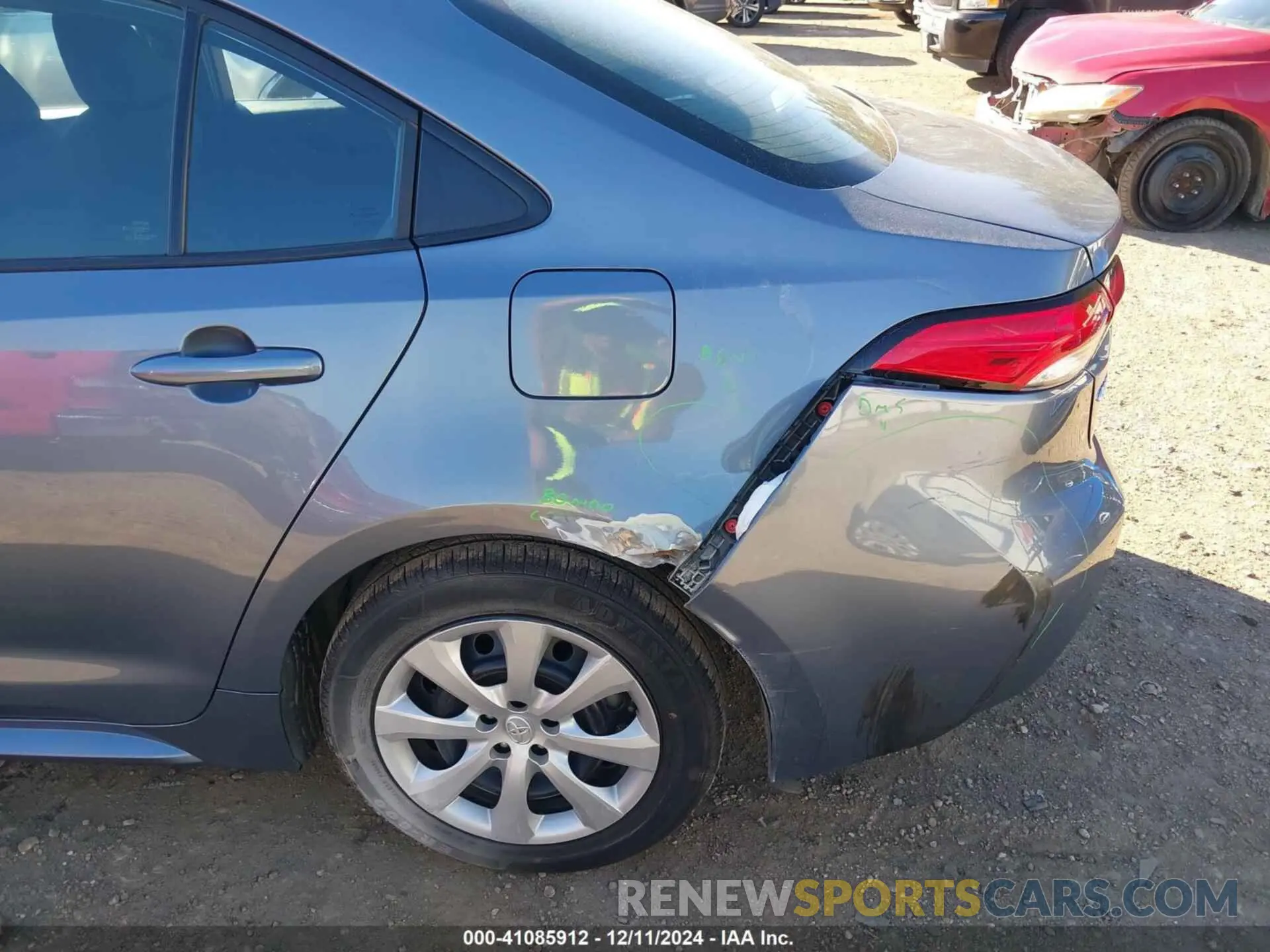 6 fotografías del automóvil dañado 5YFEPMAE4NP370240 TOYOTA COROLLA 2022