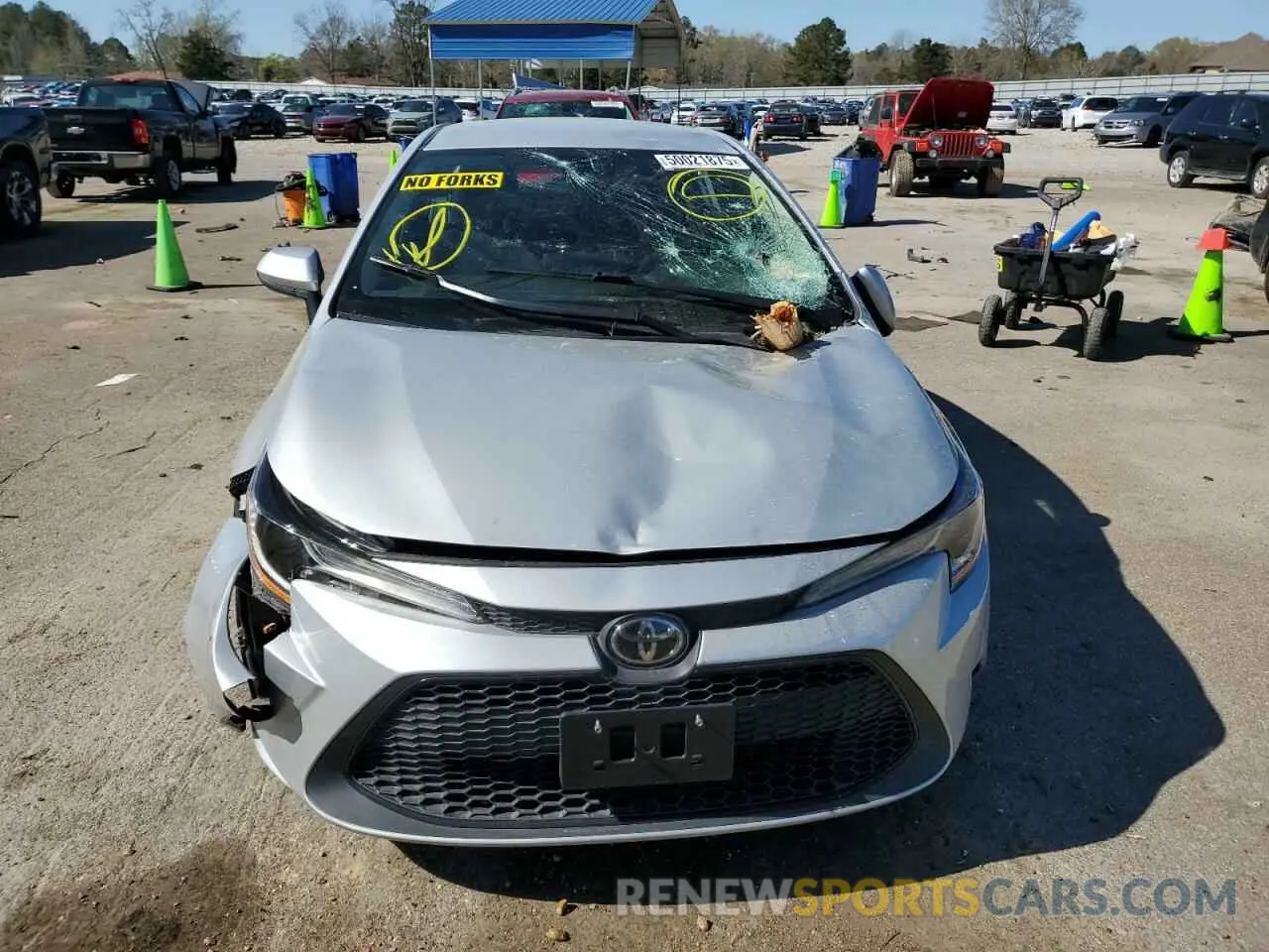 5 fotografías del automóvil dañado 5YFEPMAE4NP374045 TOYOTA COROLLA 2022
