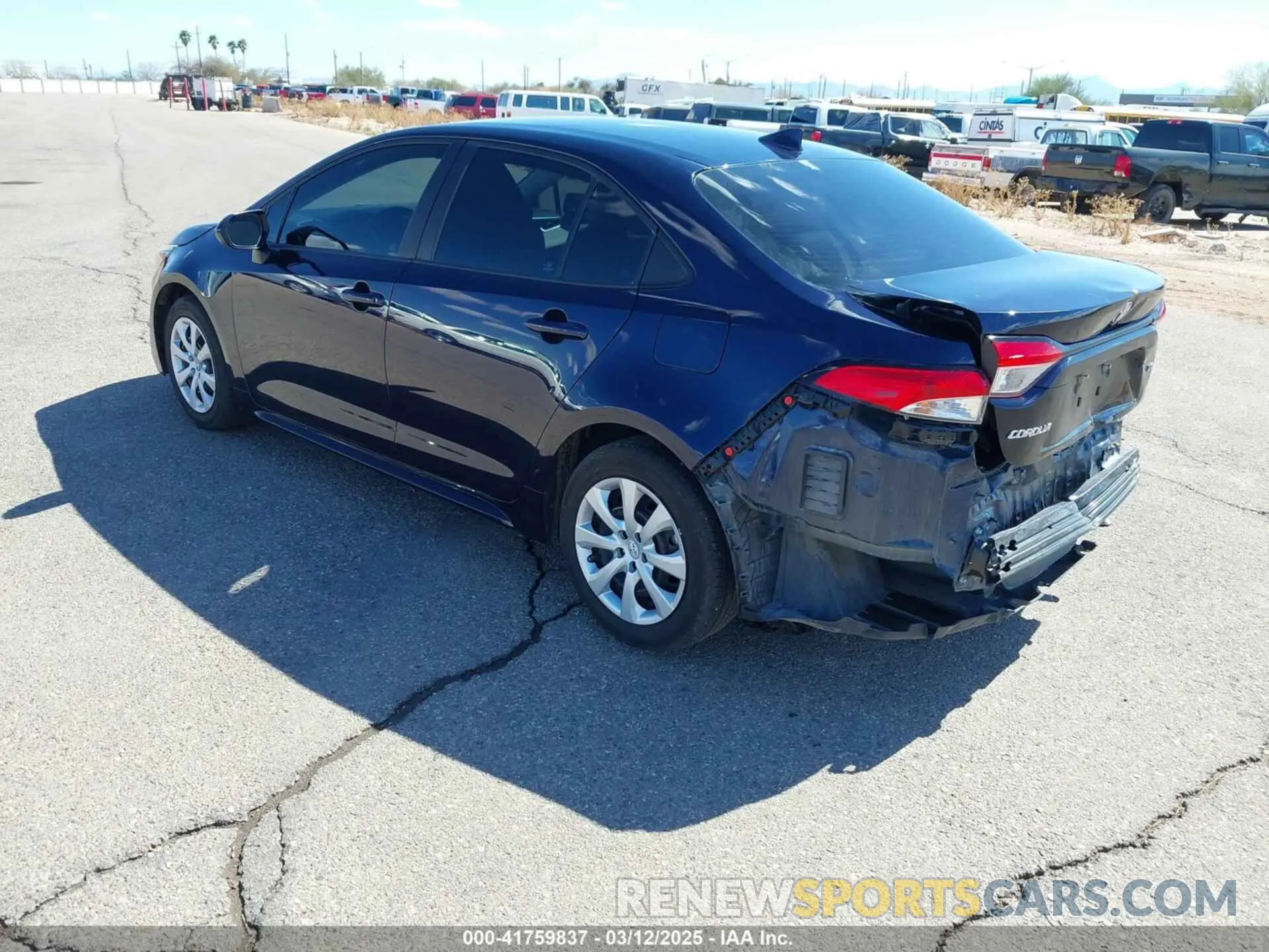 3 fotografías del automóvil dañado 5YFEPMAE5NP274813 TOYOTA COROLLA 2022