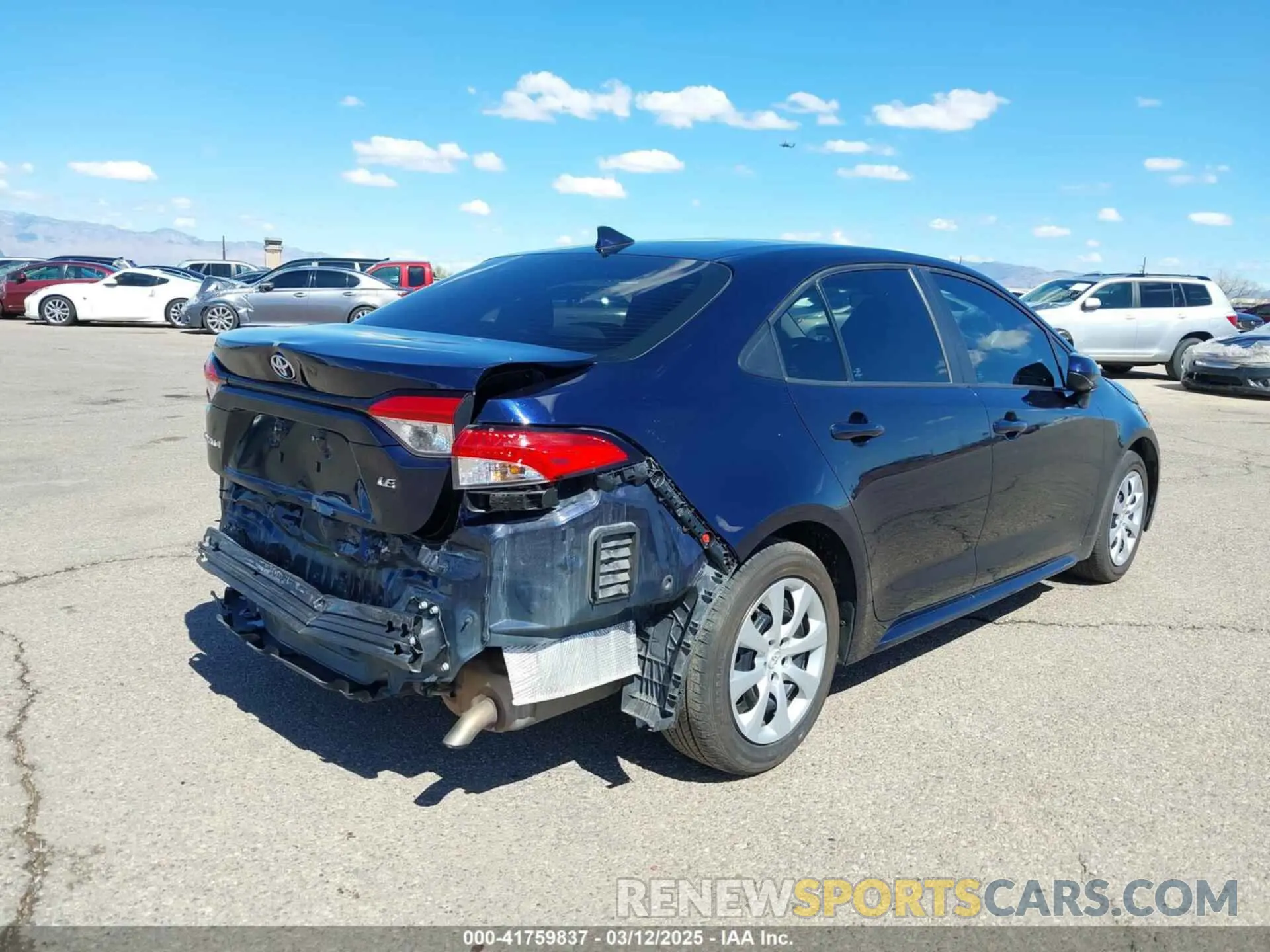 4 fotografías del automóvil dañado 5YFEPMAE5NP274813 TOYOTA COROLLA 2022