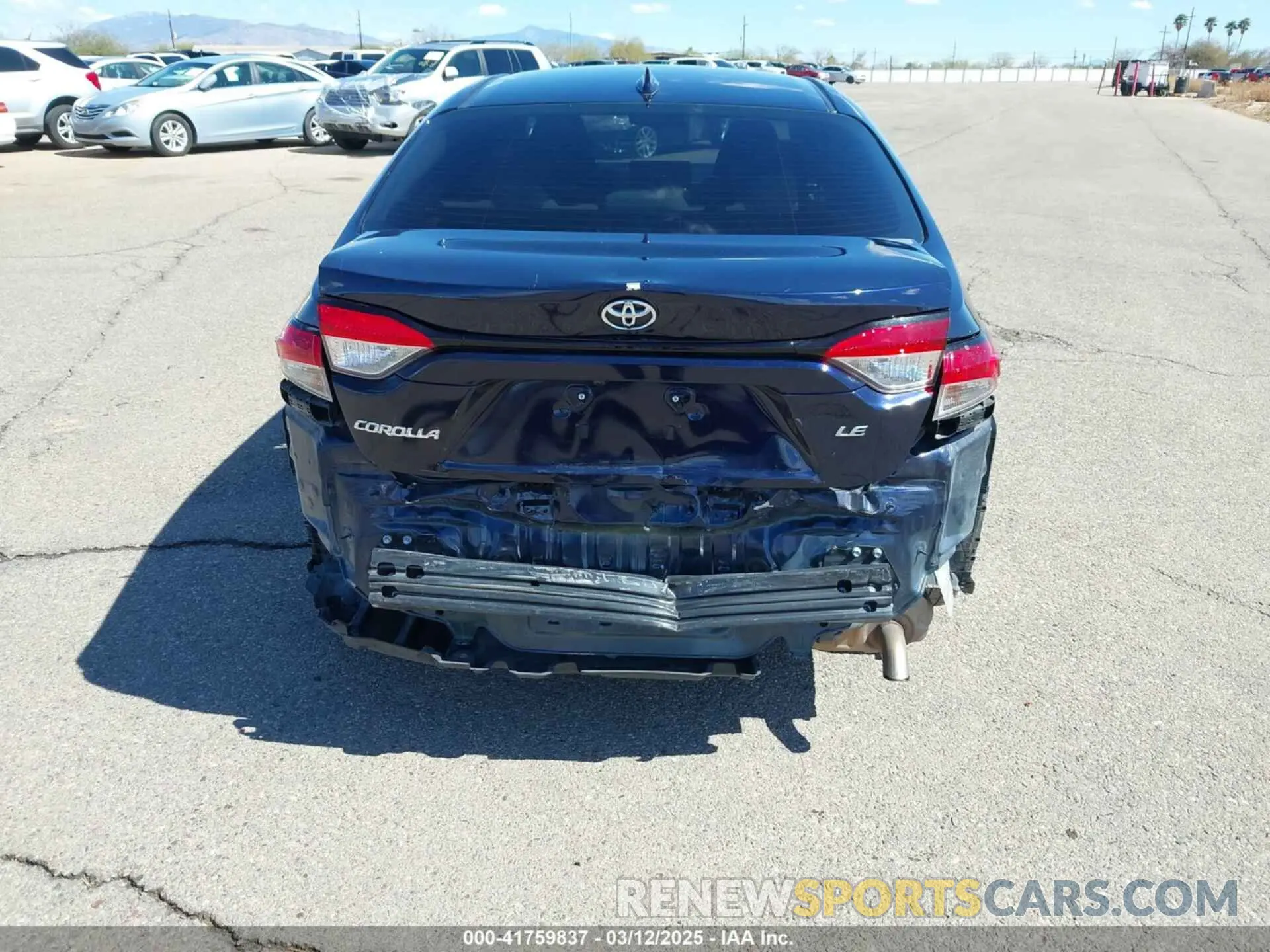 6 fotografías del automóvil dañado 5YFEPMAE5NP274813 TOYOTA COROLLA 2022
