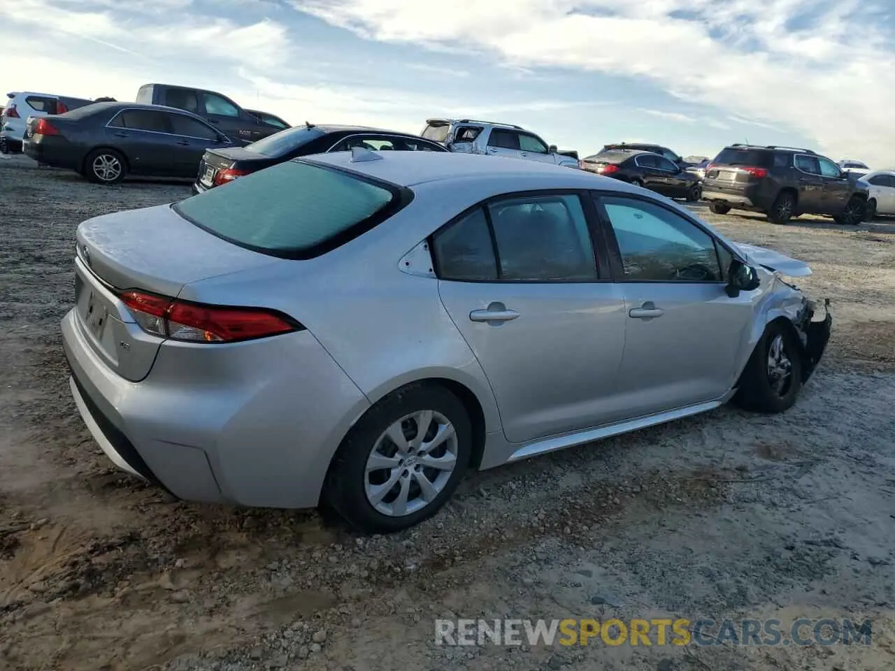3 fotografías del automóvil dañado 5YFEPMAE5NP286248 TOYOTA COROLLA 2022