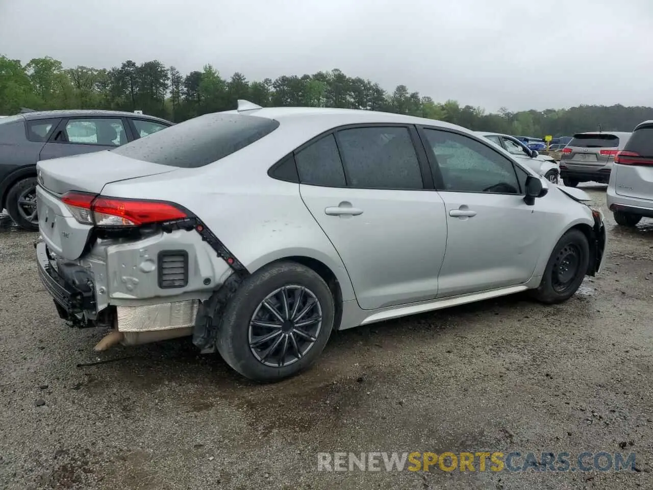 3 fotografías del automóvil dañado 5YFEPMAE5NP308460 TOYOTA COROLLA 2022