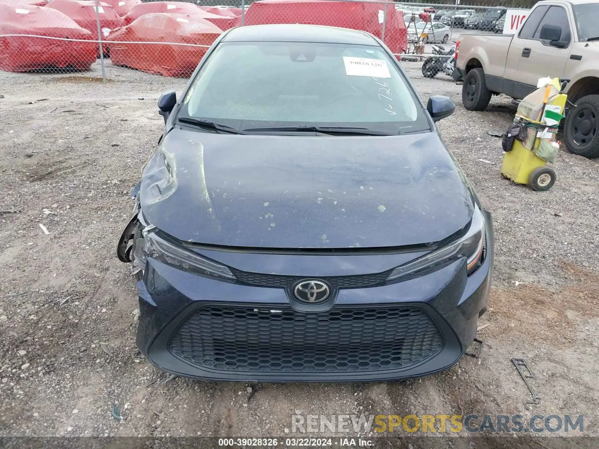 12 fotografías del automóvil dañado 5YFEPMAE5NP317269 TOYOTA COROLLA 2022