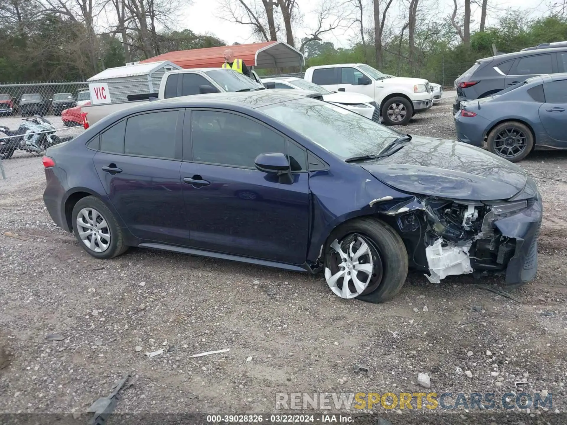 13 fotografías del automóvil dañado 5YFEPMAE5NP317269 TOYOTA COROLLA 2022
