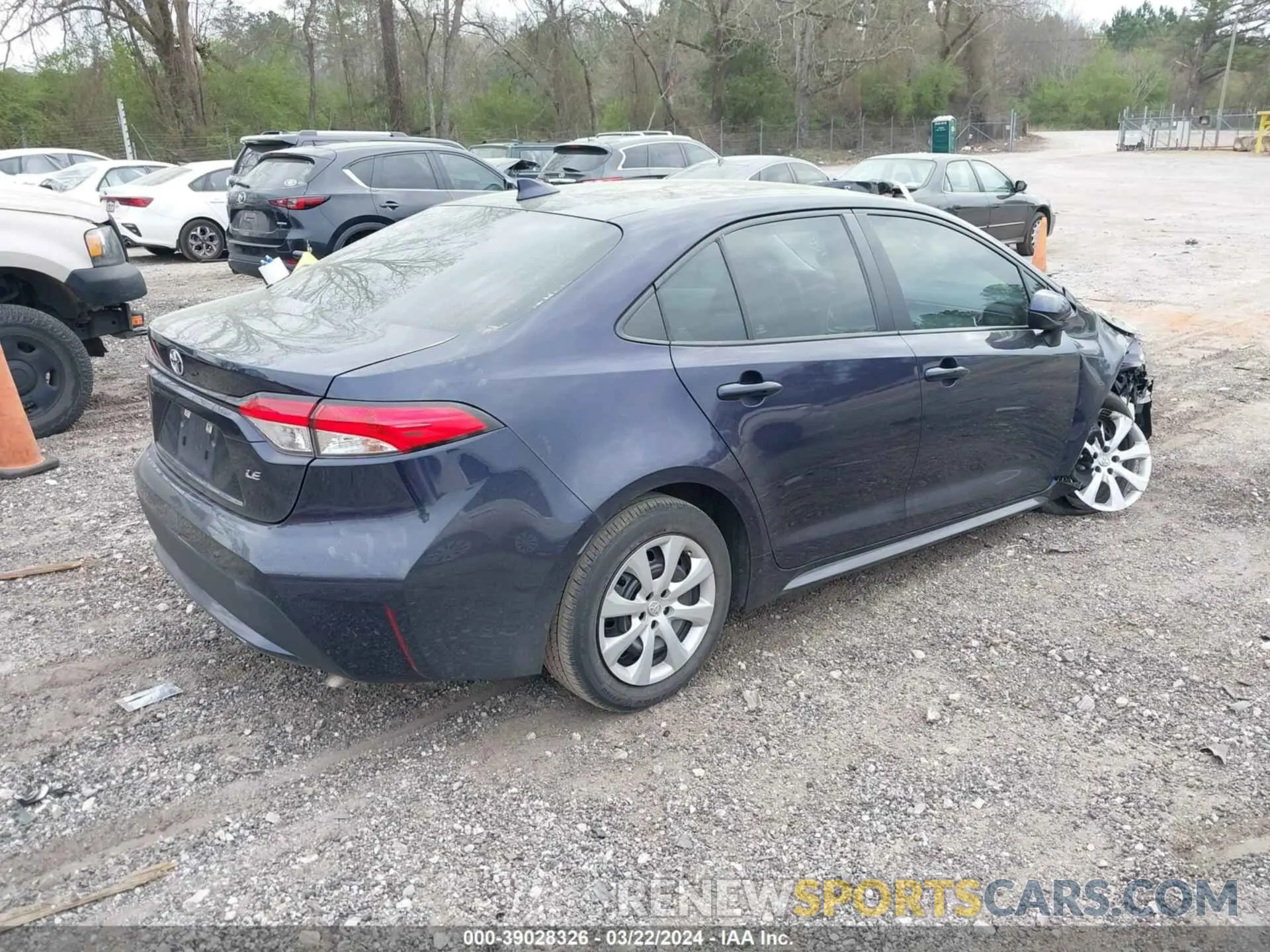 4 fotografías del automóvil dañado 5YFEPMAE5NP317269 TOYOTA COROLLA 2022