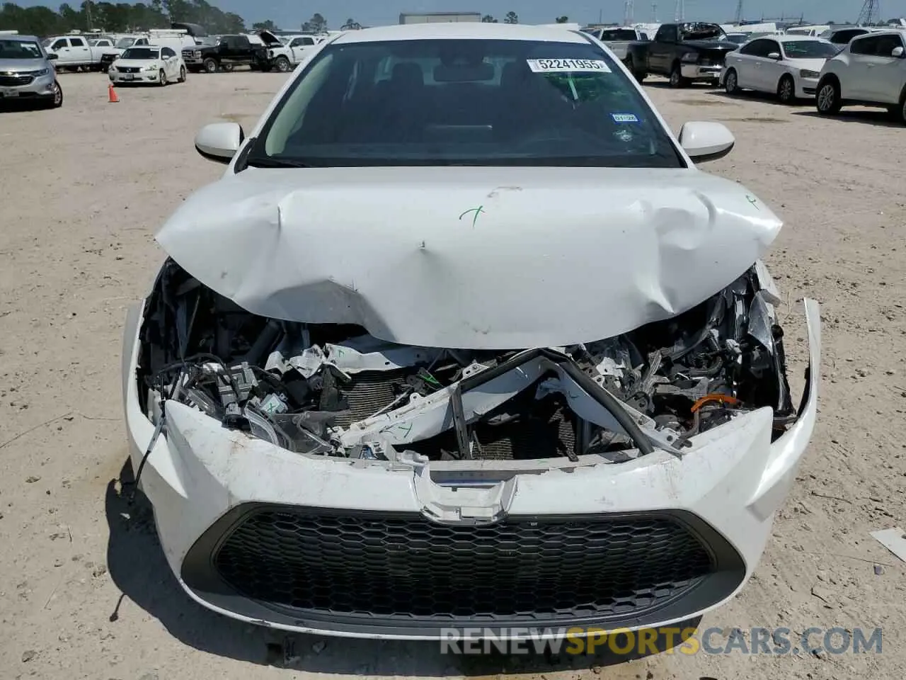 5 fotografías del automóvil dañado 5YFEPMAE5NP317532 TOYOTA COROLLA 2022