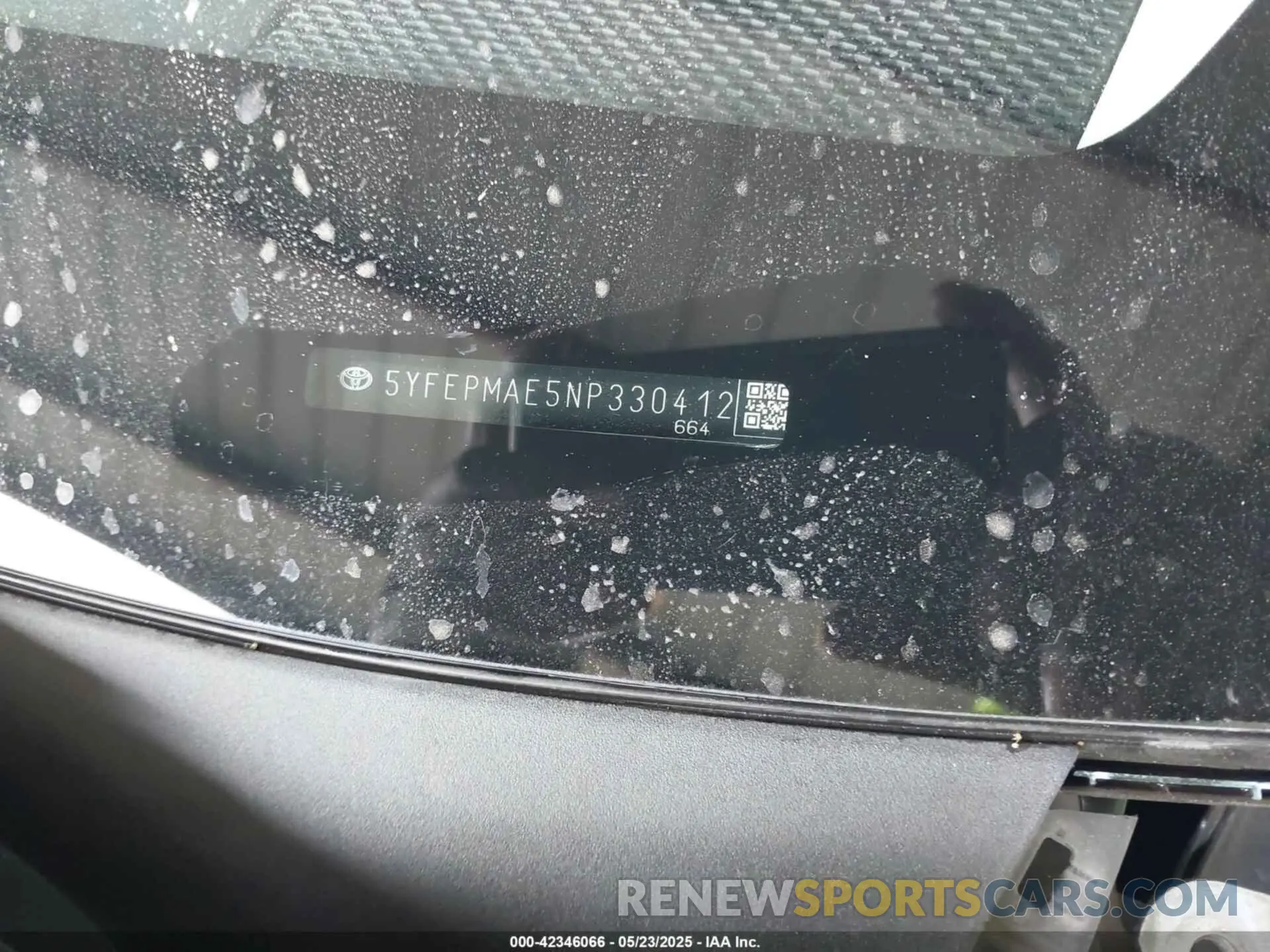 9 fotografías del automóvil dañado 5YFEPMAE5NP330412 TOYOTA COROLLA 2022