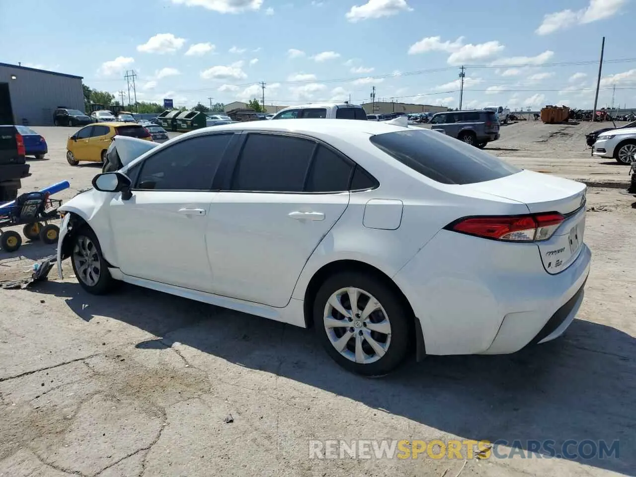 2 fotografías del automóvil dañado 5YFEPMAE5NP360722 TOYOTA COROLLA 2022