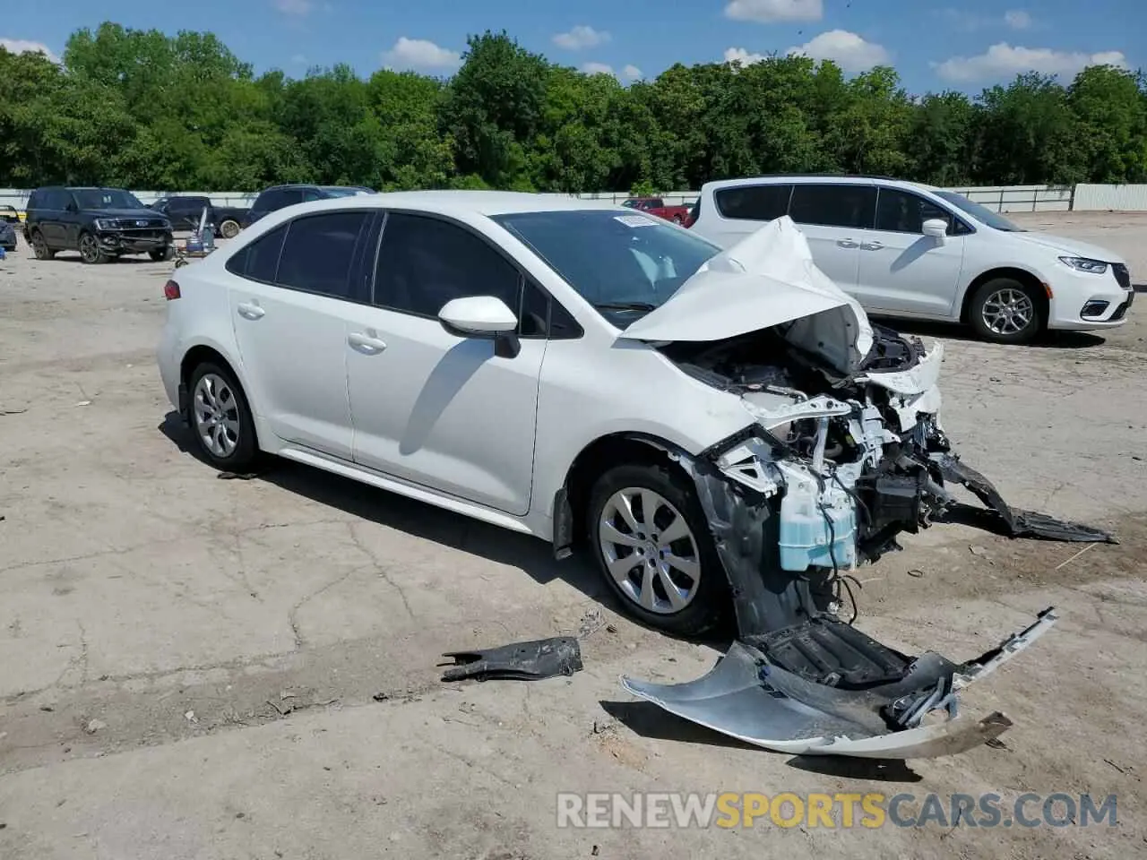 4 fotografías del automóvil dañado 5YFEPMAE5NP360722 TOYOTA COROLLA 2022