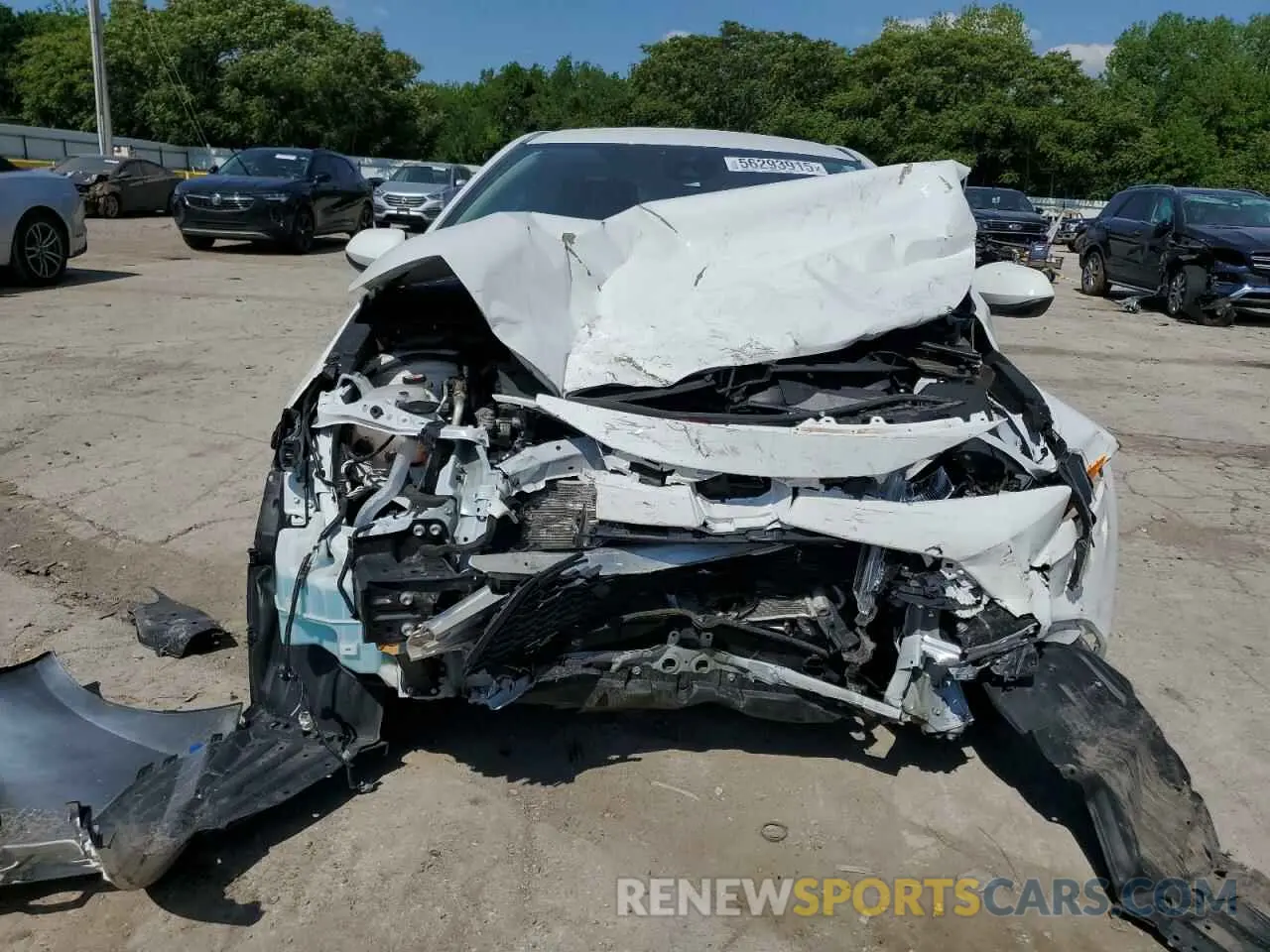 5 fotografías del automóvil dañado 5YFEPMAE5NP360722 TOYOTA COROLLA 2022