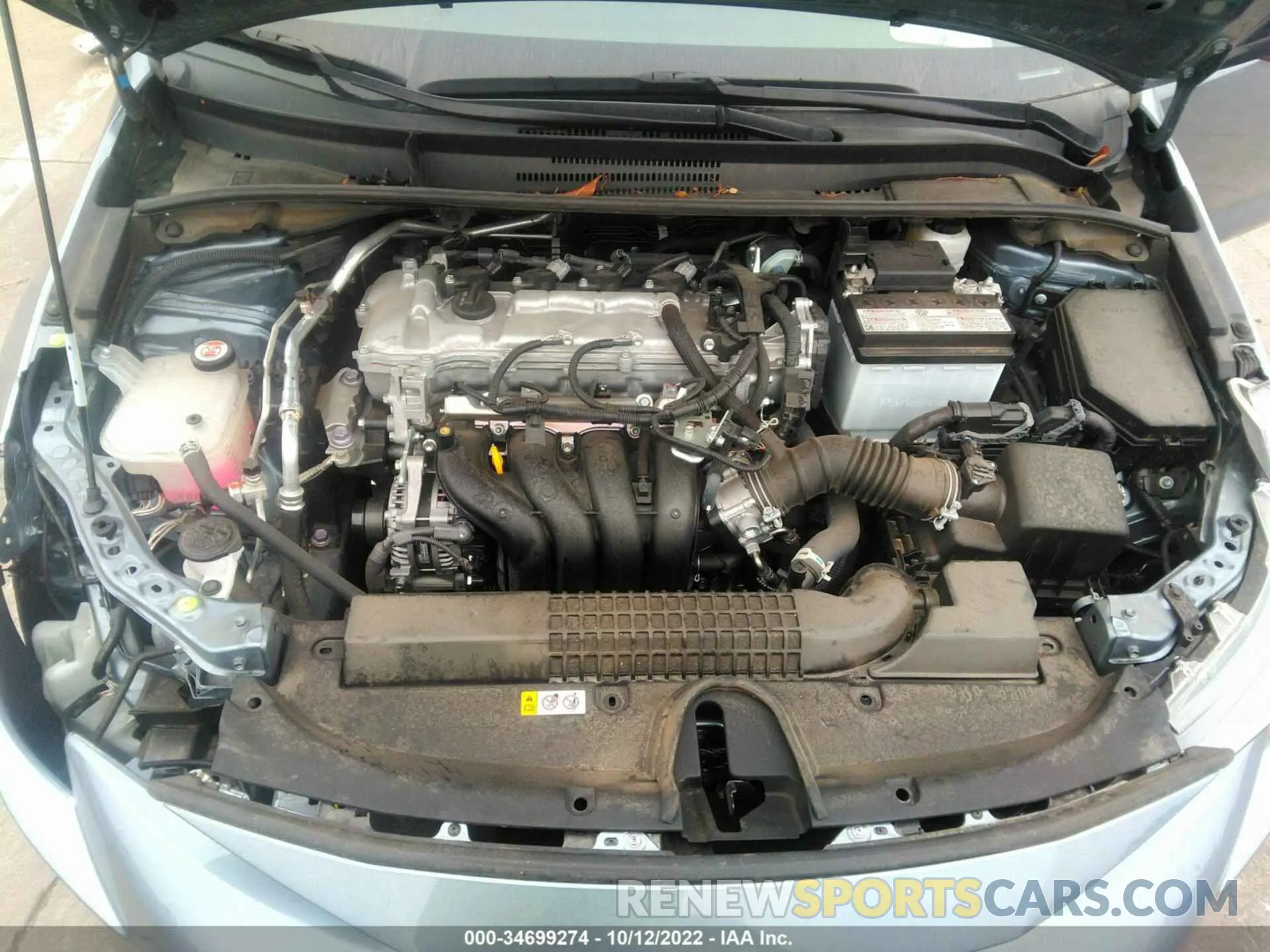 10 fotografías del automóvil dañado 5YFEPMAE6NP274156 TOYOTA COROLLA 2022