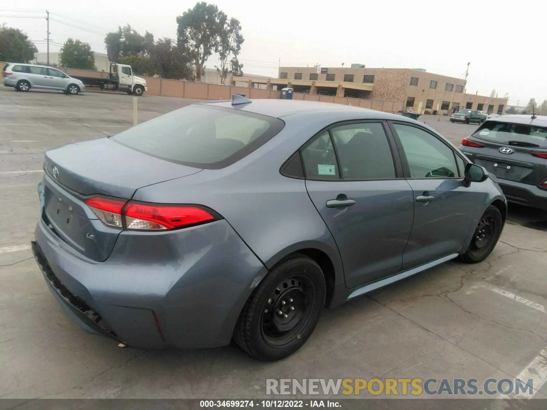 4 fotografías del automóvil dañado 5YFEPMAE6NP274156 TOYOTA COROLLA 2022