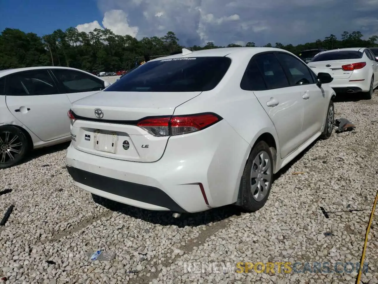 4 fotografías del automóvil dañado 5YFEPMAE6NP301288 TOYOTA COROLLA 2022