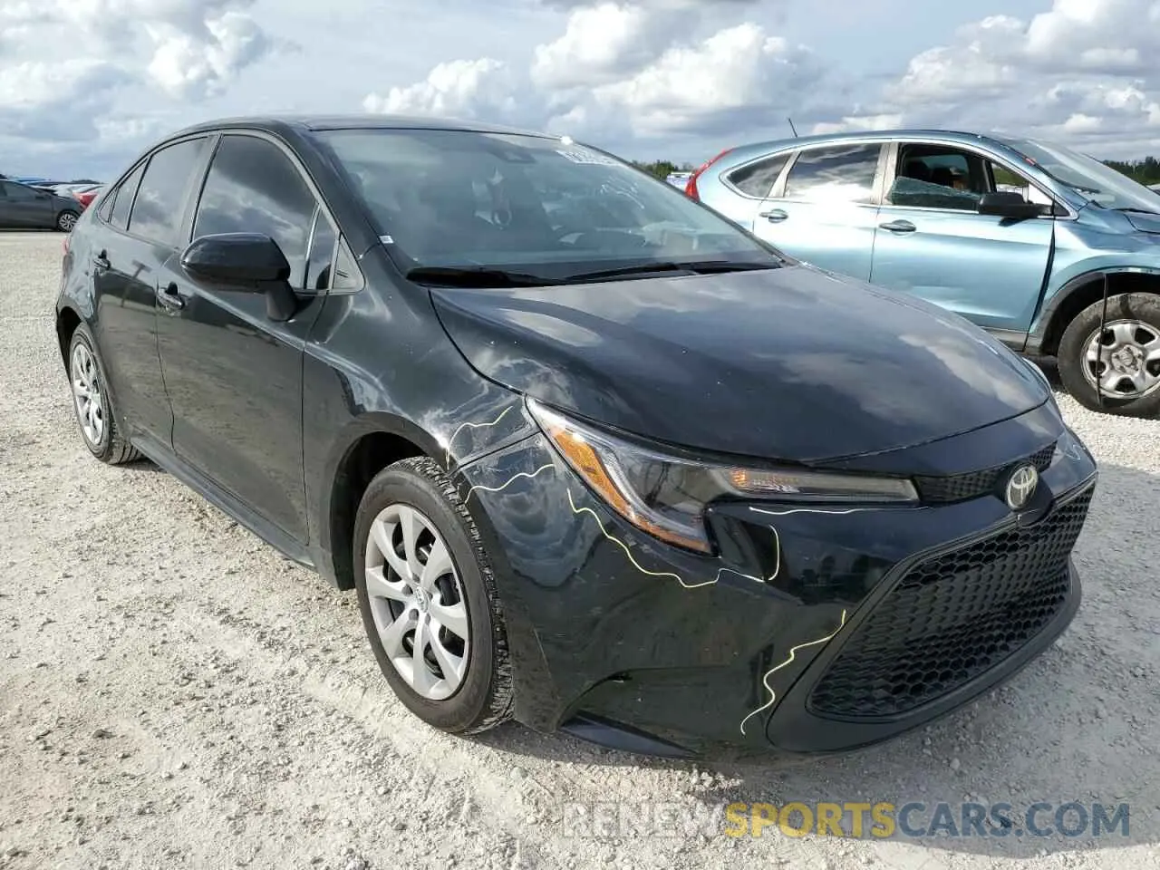4 fotografías del automóvil dañado 5YFEPMAE6NP312243 TOYOTA COROLLA 2022