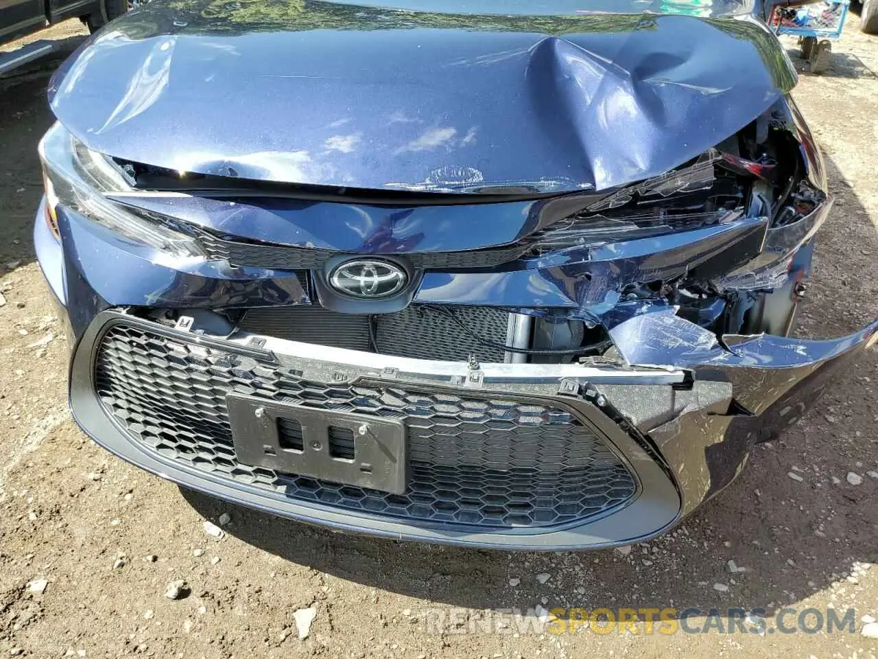 9 fotografías del automóvil dañado 5YFEPMAE6NP314364 TOYOTA COROLLA 2022