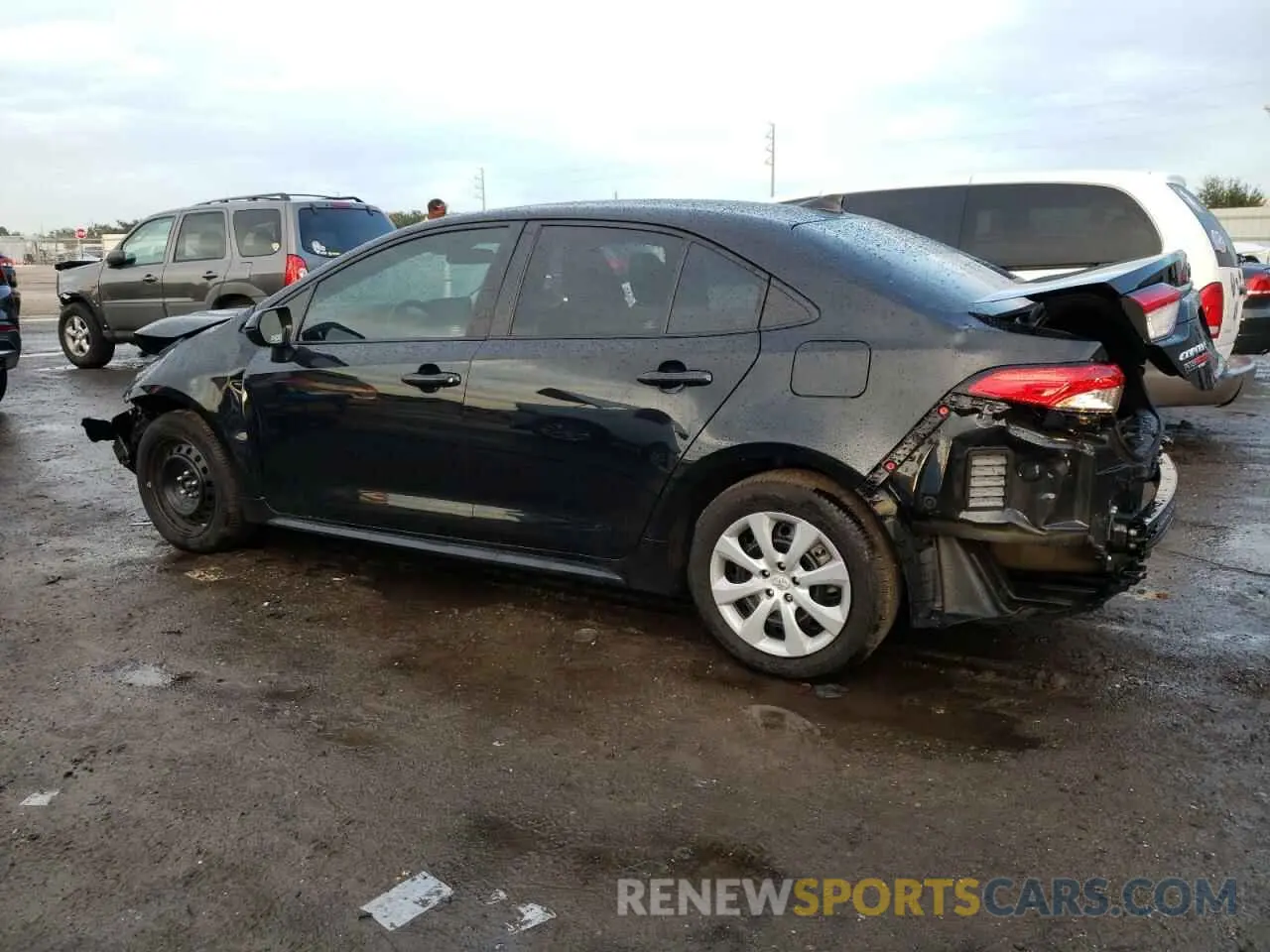 2 fotografías del automóvil dañado 5YFEPMAE6NP333772 TOYOTA COROLLA 2022