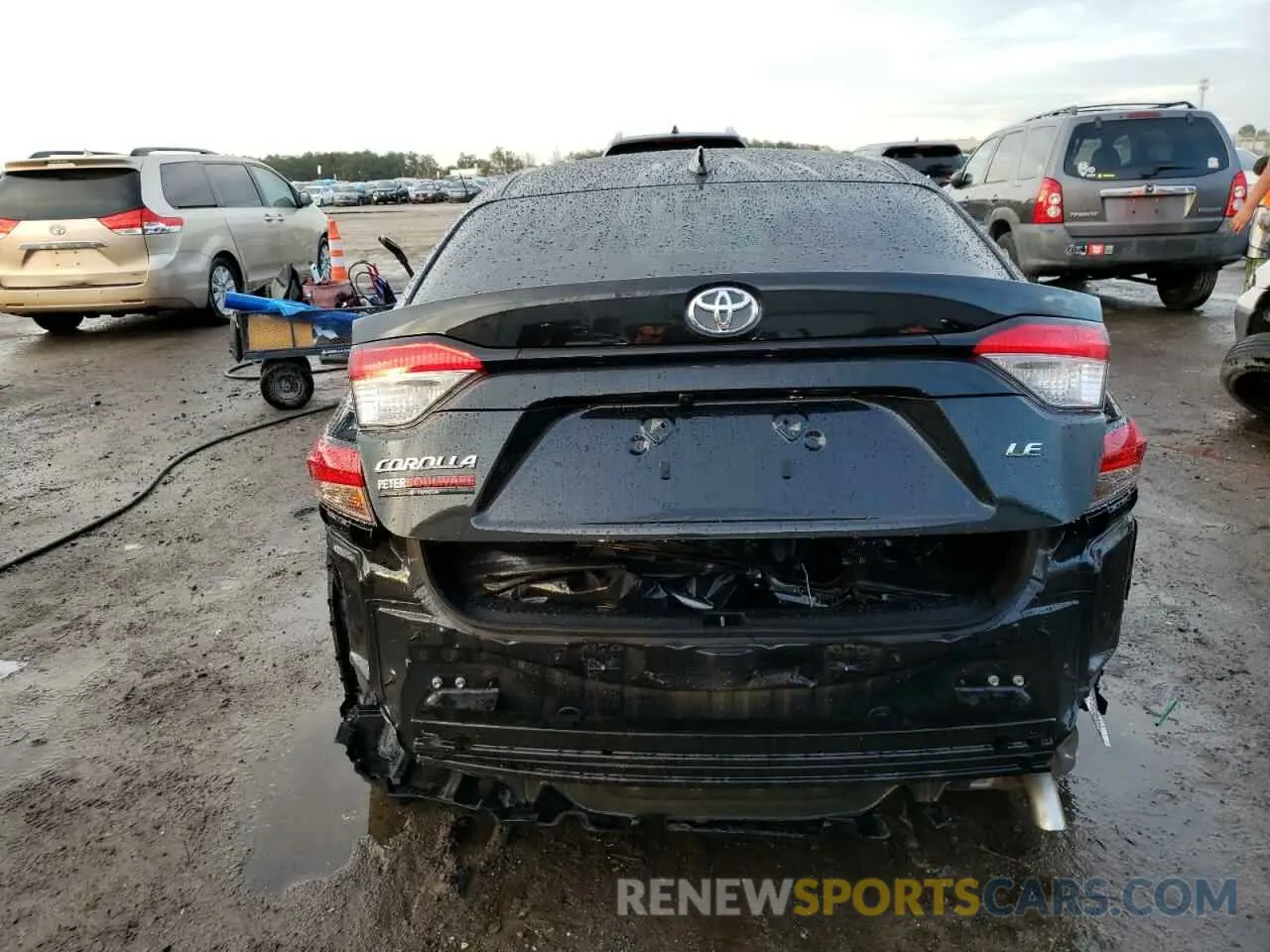 6 fotografías del automóvil dañado 5YFEPMAE6NP333772 TOYOTA COROLLA 2022