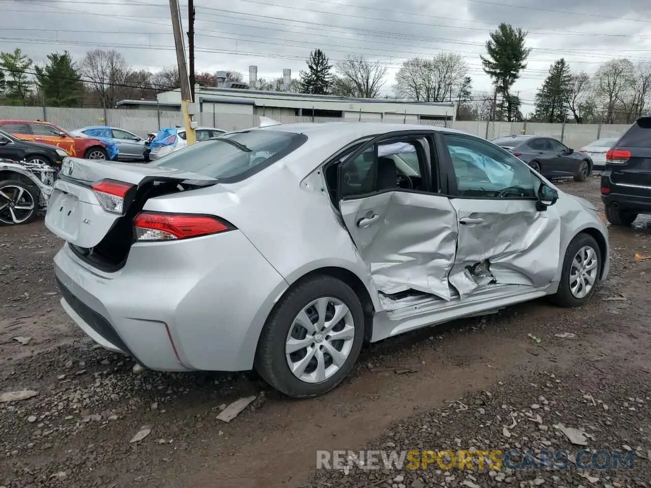 3 fotografías del automóvil dañado 5YFEPMAE6NP339118 TOYOTA COROLLA 2022