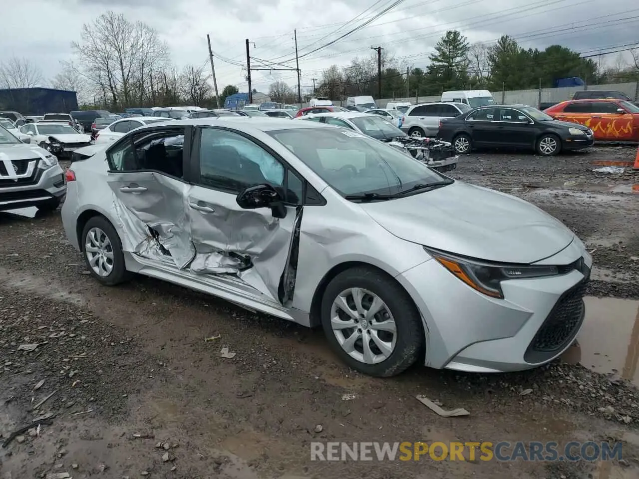 4 fotografías del automóvil dañado 5YFEPMAE6NP339118 TOYOTA COROLLA 2022