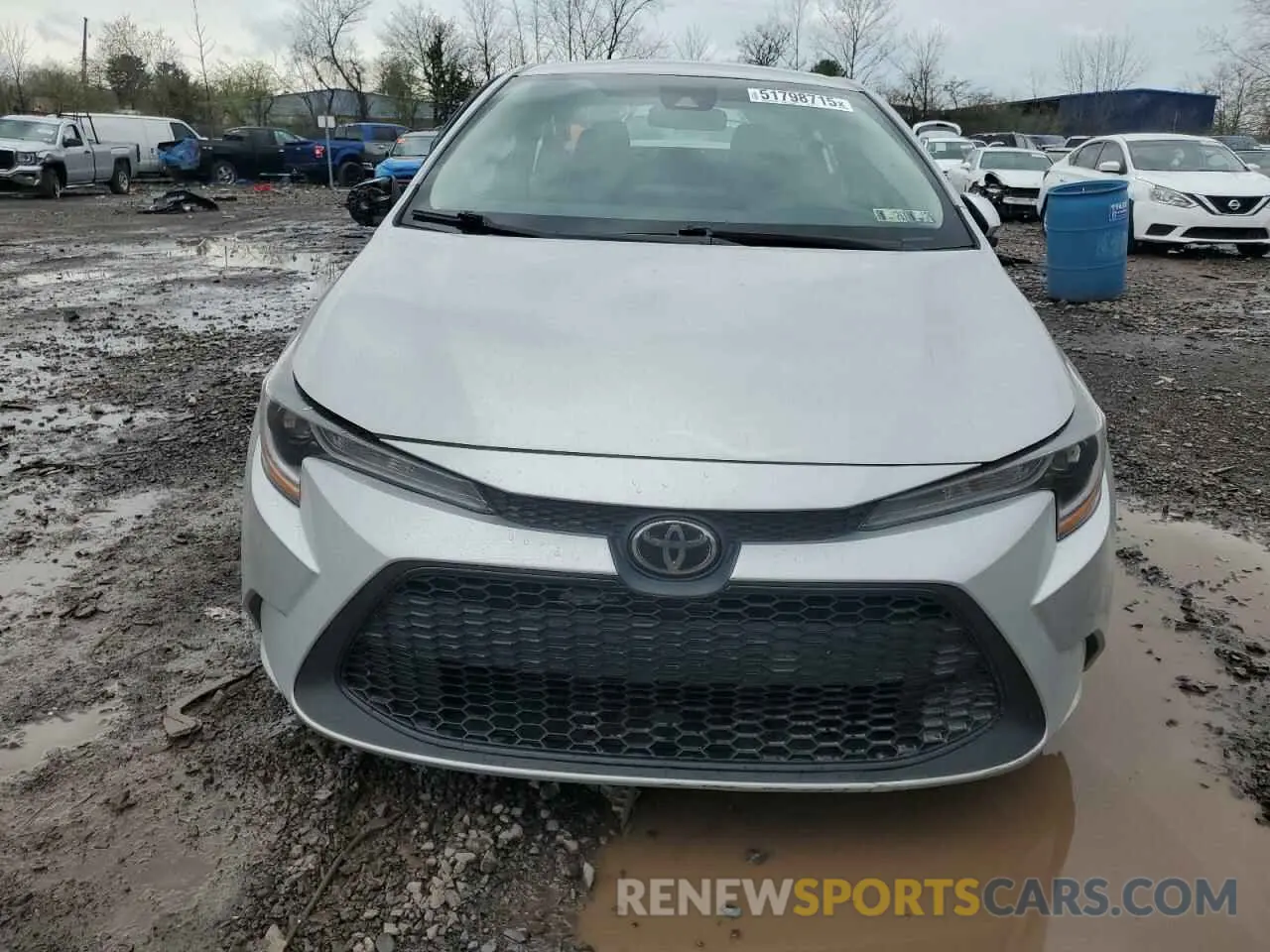 5 fotografías del automóvil dañado 5YFEPMAE6NP339118 TOYOTA COROLLA 2022
