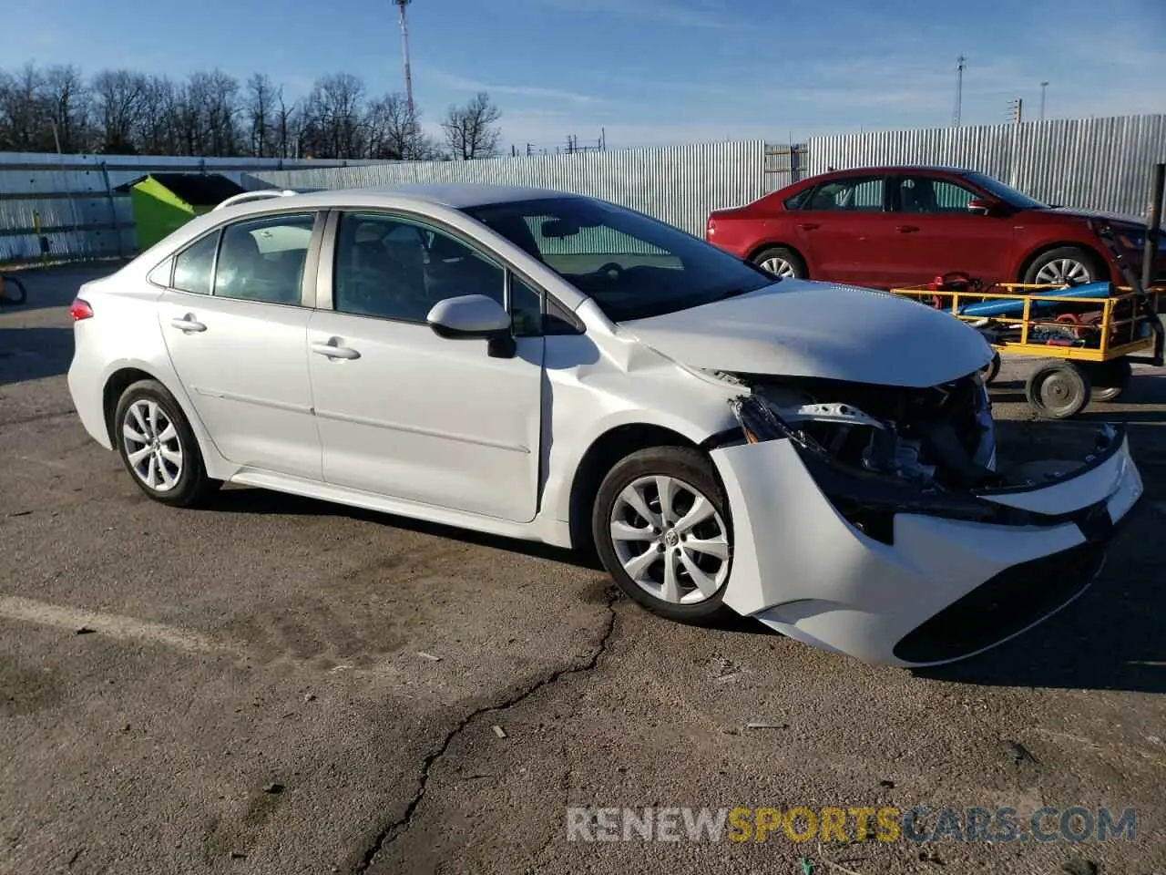 4 fotografías del automóvil dañado 5YFEPMAE6NP386052 TOYOTA COROLLA 2022